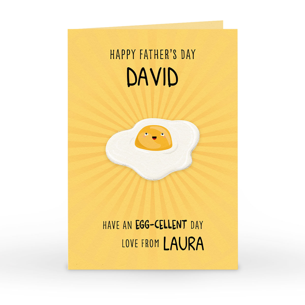 Personalised Father's Day Card - Egg-Cellent Day