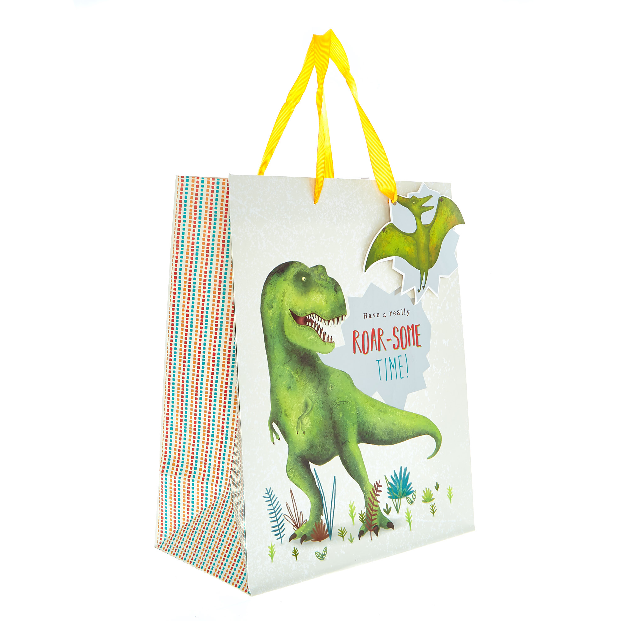 Large Portrait Gift Bag - Roar-Some Dinosaur