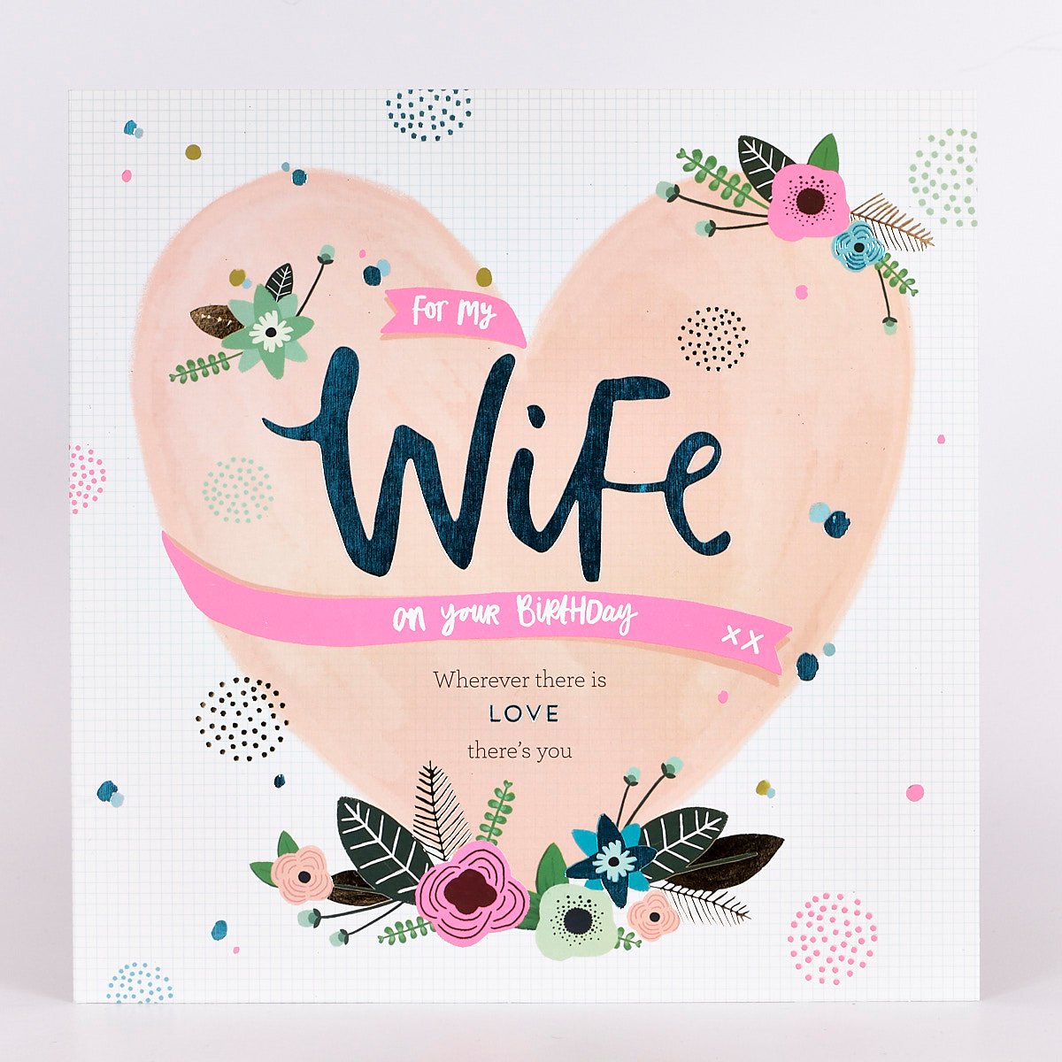 Buy Platinum Collection Birthday Card Wife Heart For Gbp 1 79 Card