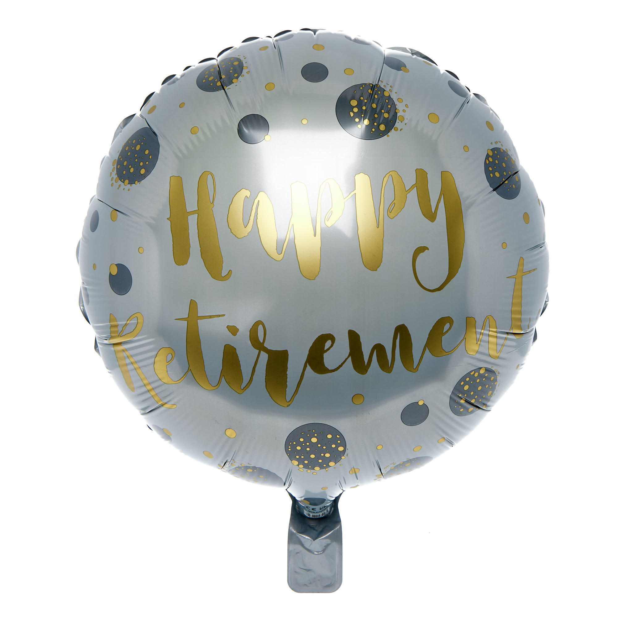 Gold & Silver Happy Retirement 18-Inch Foil Helium Balloon