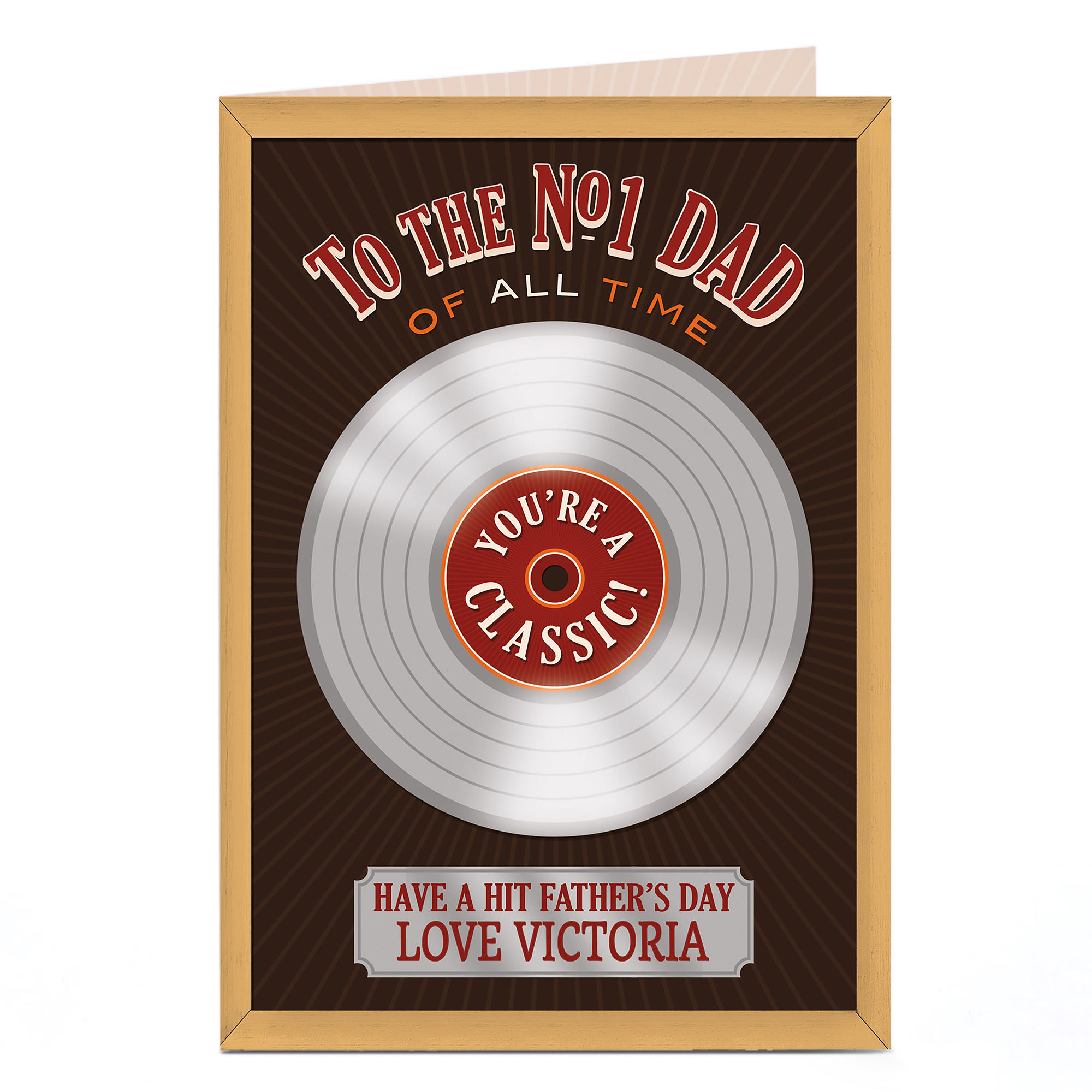 Personalised Father's Day Card - Record No1 Dad Of All Time