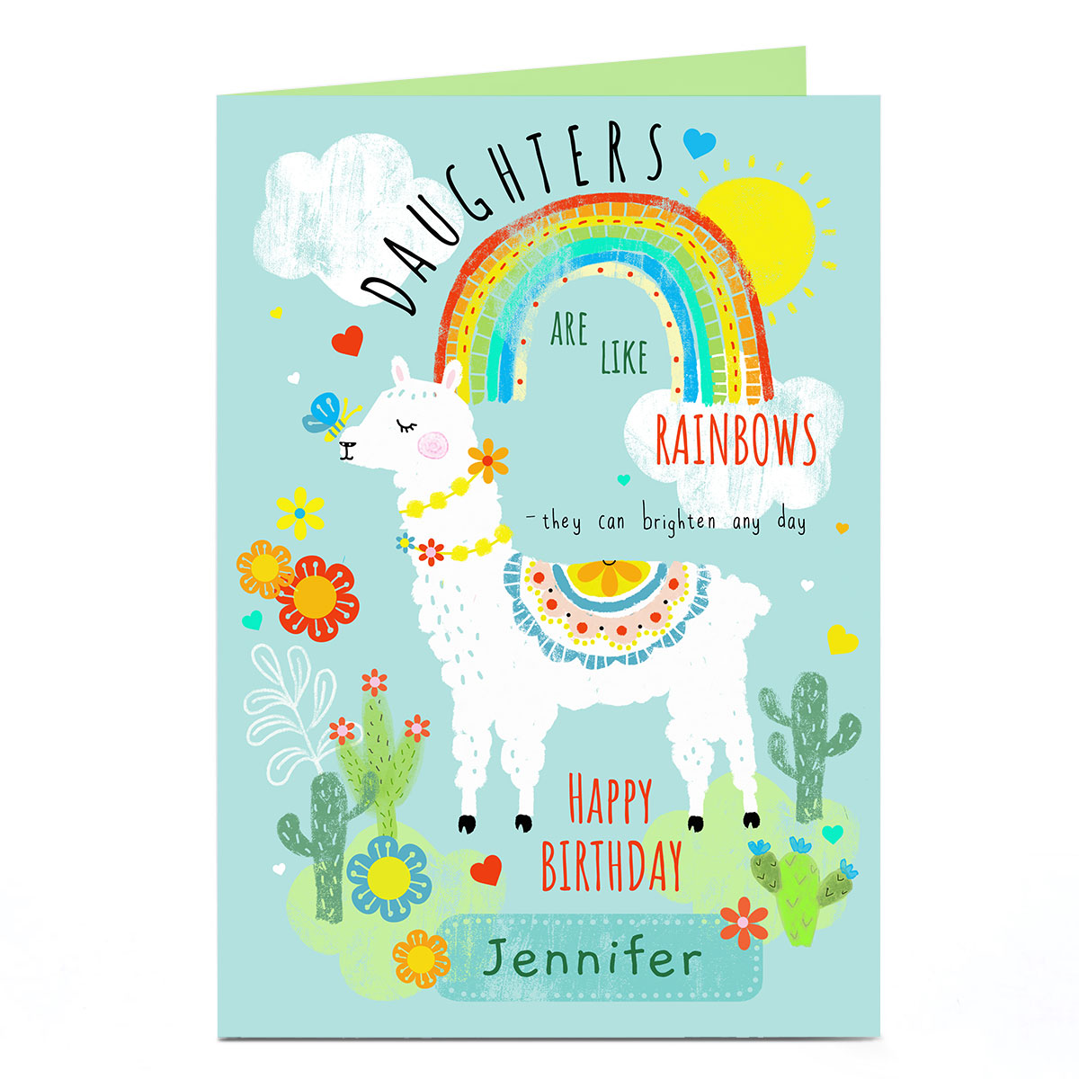Personalised Birthday Card - Daughters Are Like Rainbows