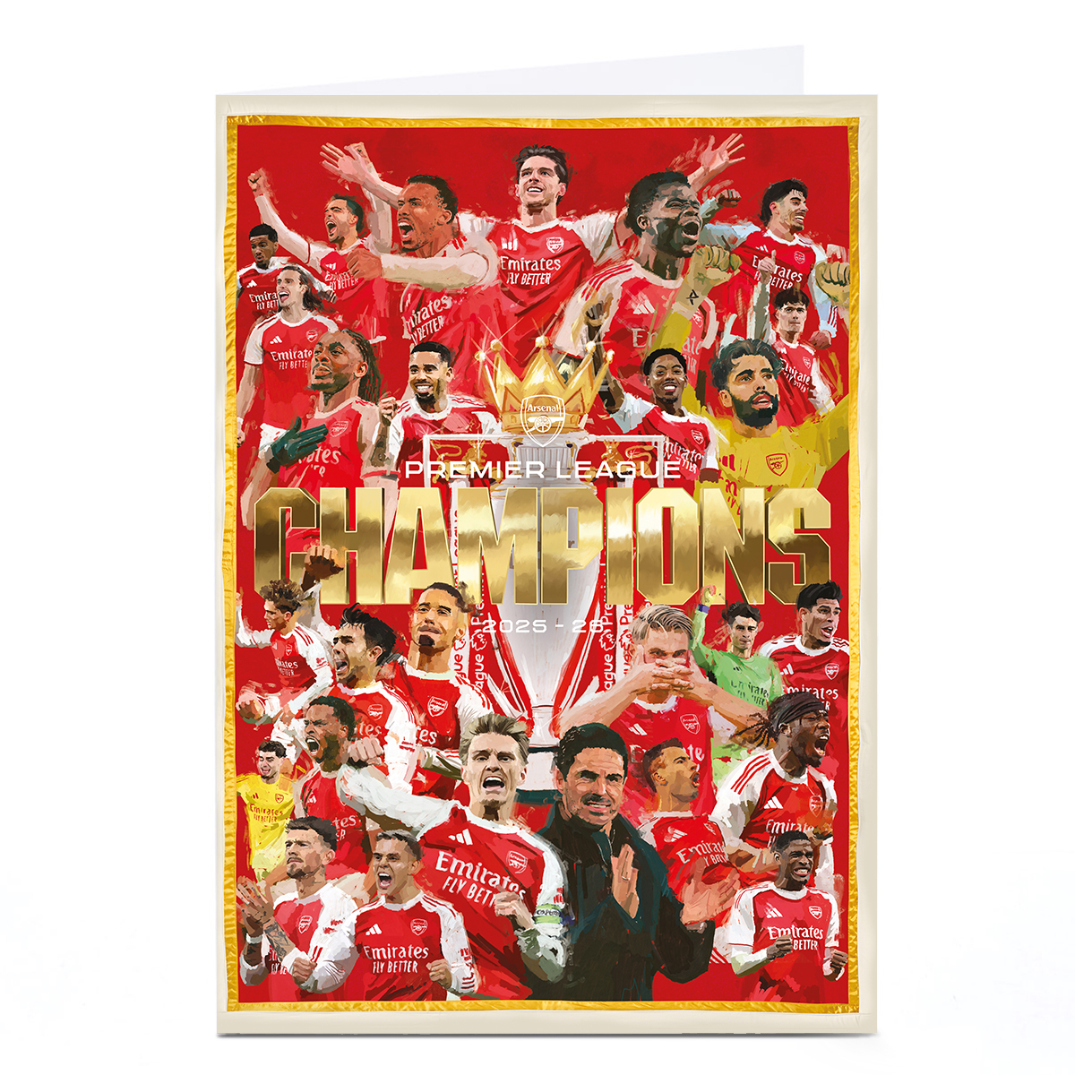 Arsenal Premier League Birthday Card - 2025-26 Champions