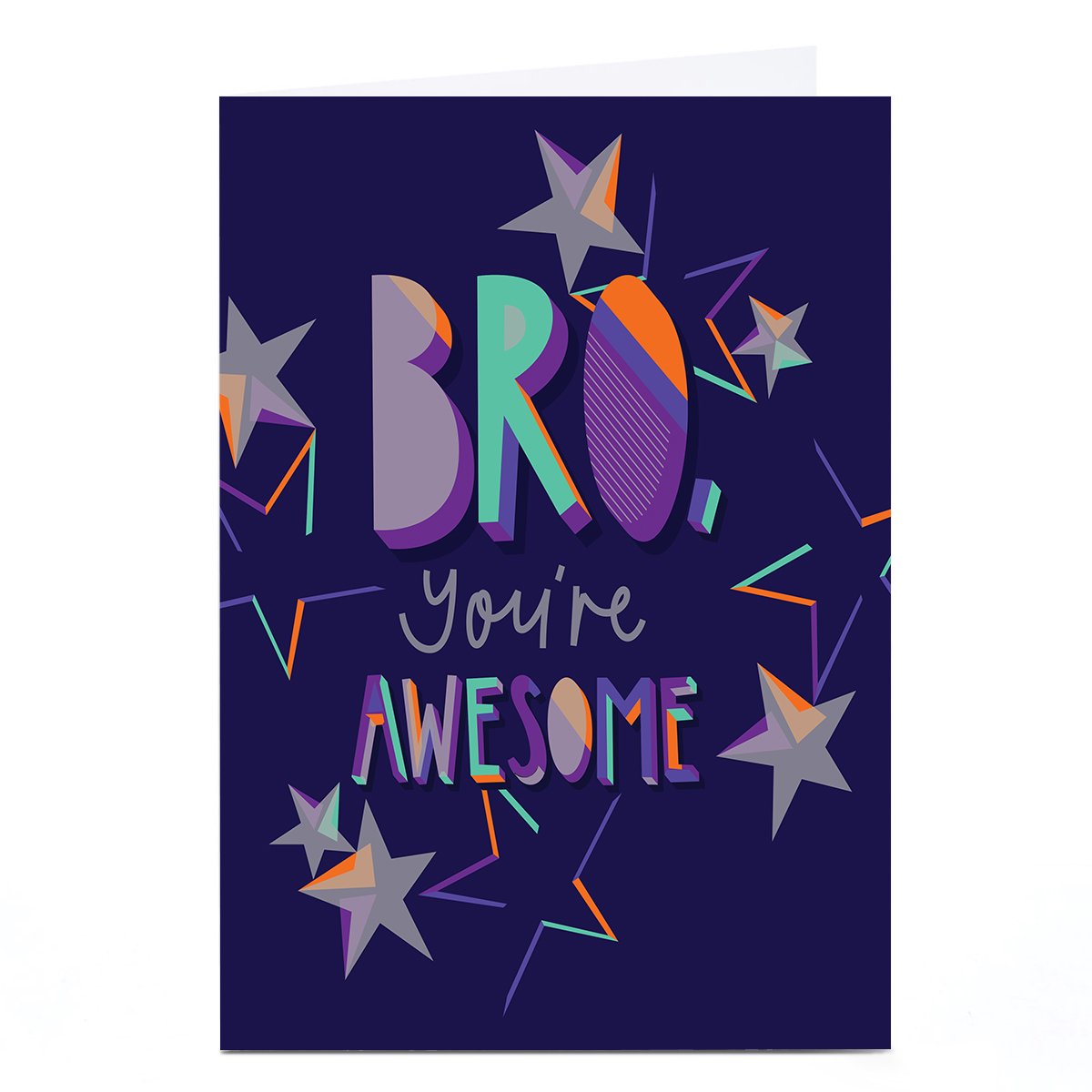Personalised Birthday Card - Bro You're Awesome
