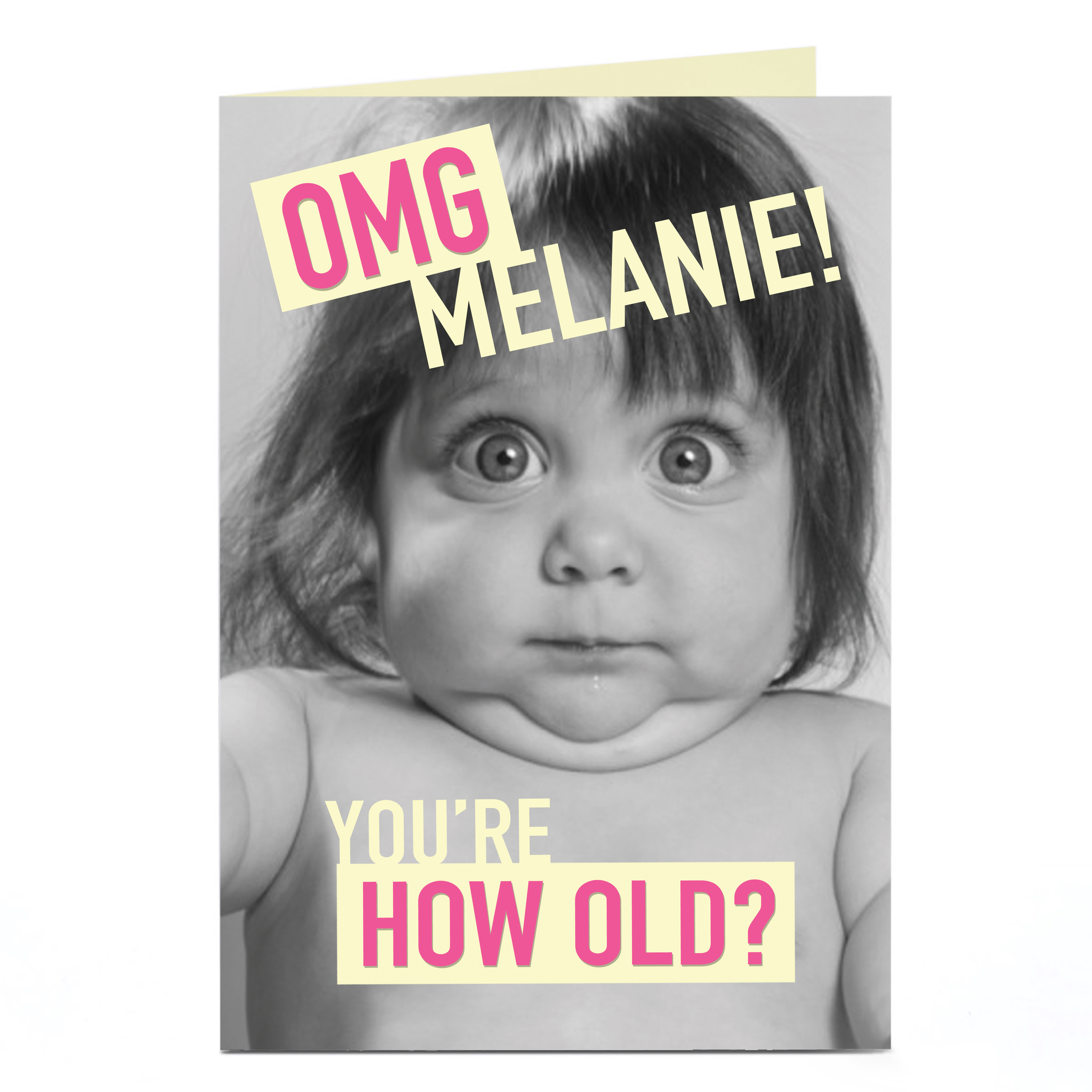 Personalised Birthday Card - OMG, You're How Old?