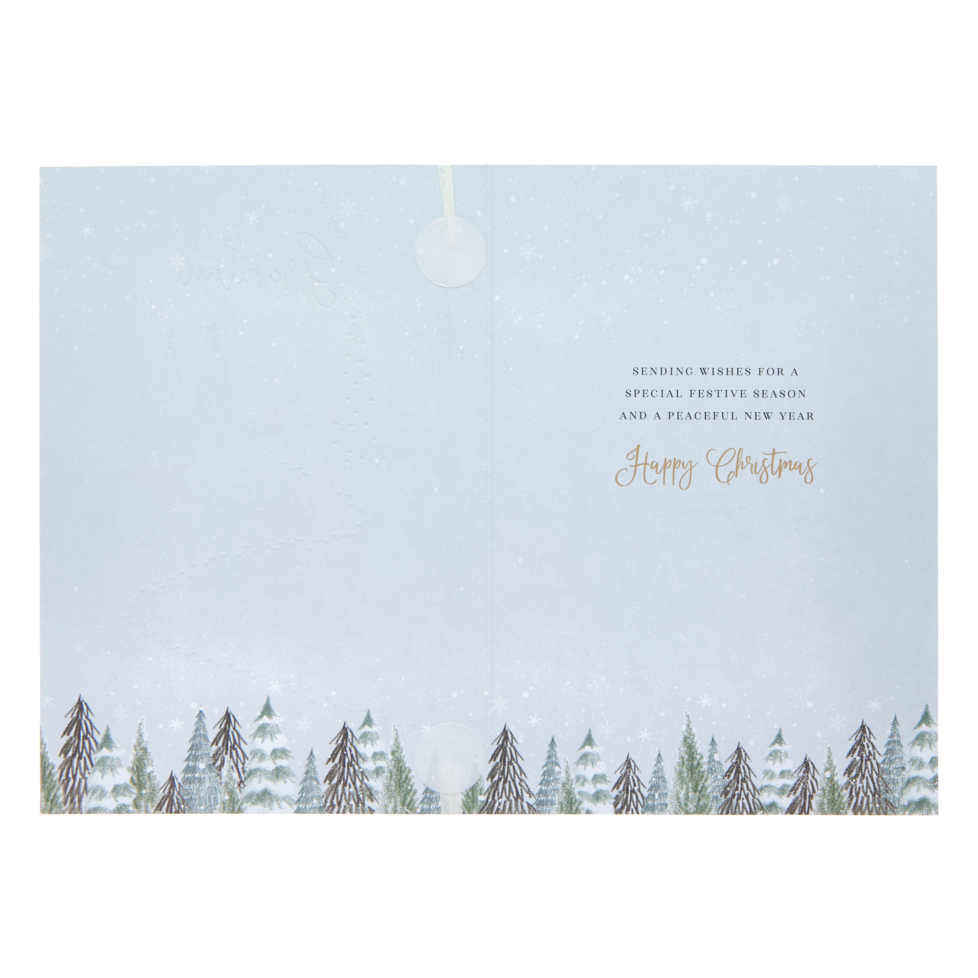 Grandad Green & Gold Trees Christmas Card