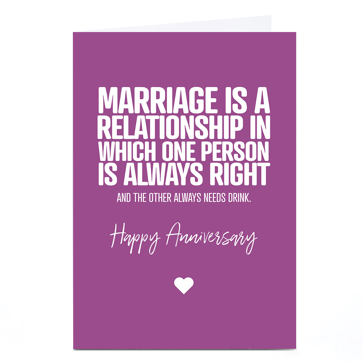Personalised Punk Anniversary Card - Marriage Is...