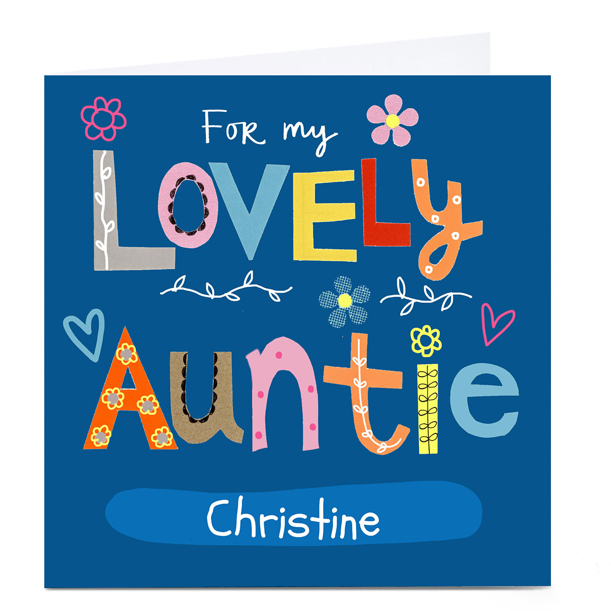 Personalised Lindsay Loves To Draw Card - Lovely Auntie