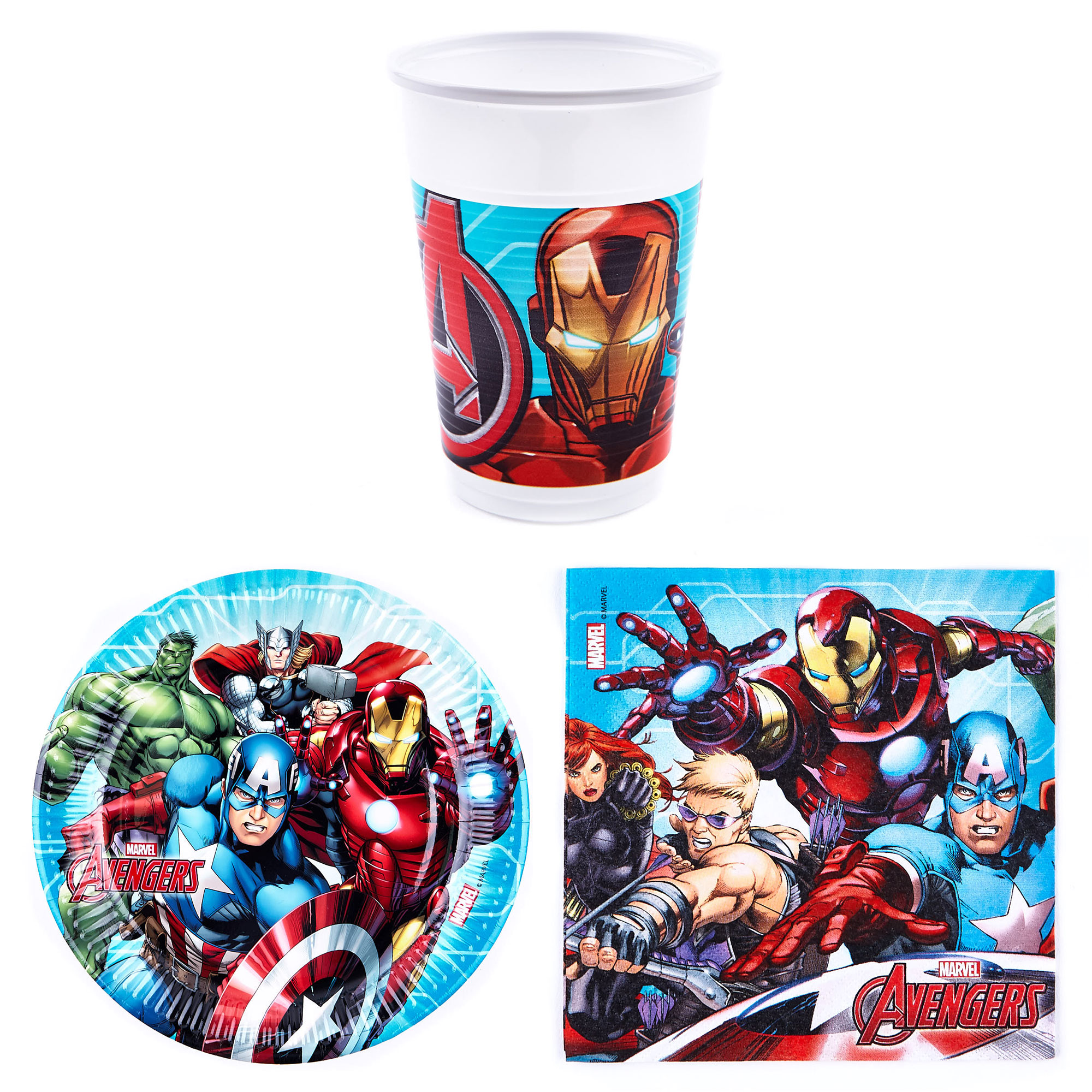 Marvel Avengers Party Tableware Bundle - 8 Guests