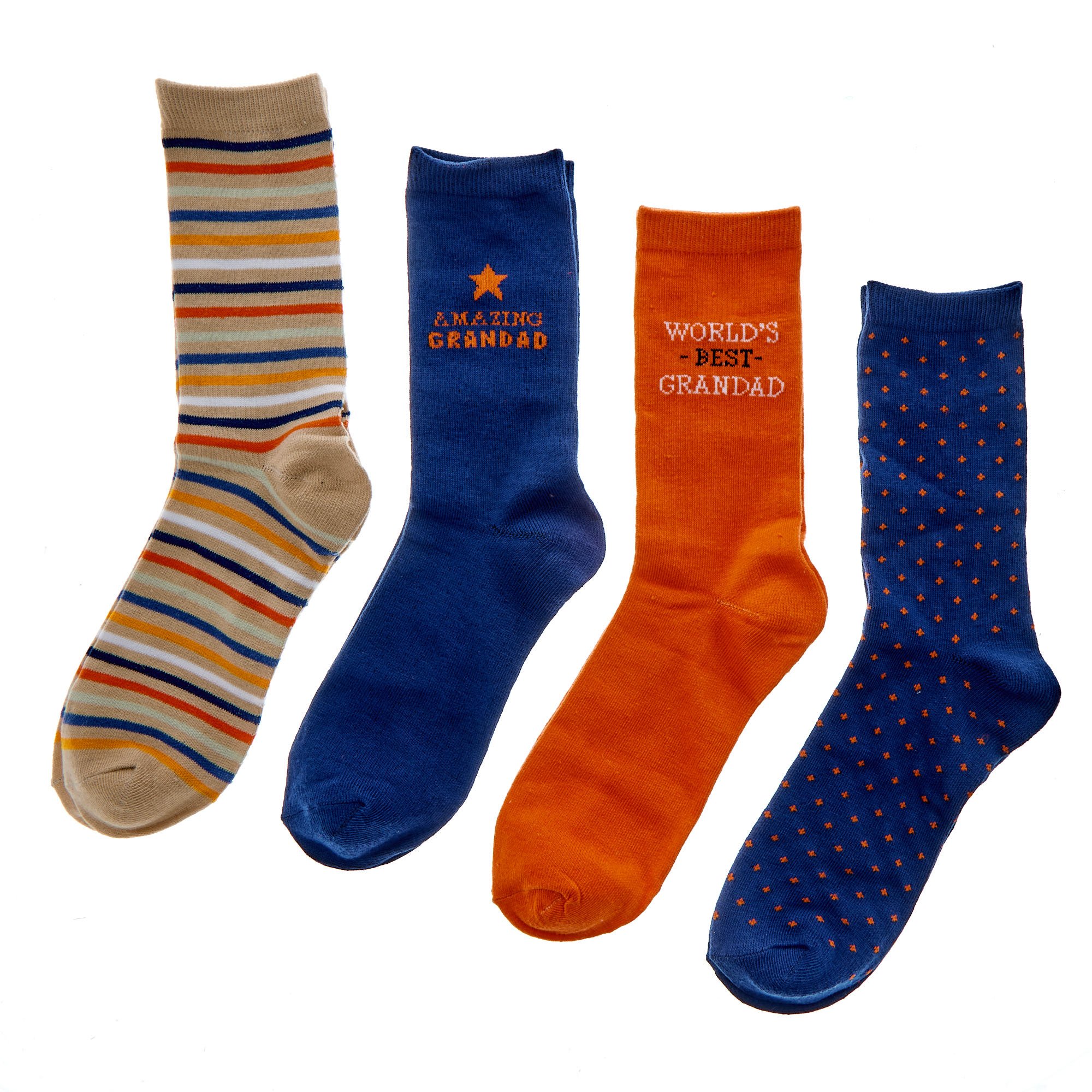 World's Best Grandad Socks Gift Set - 4 Pairs