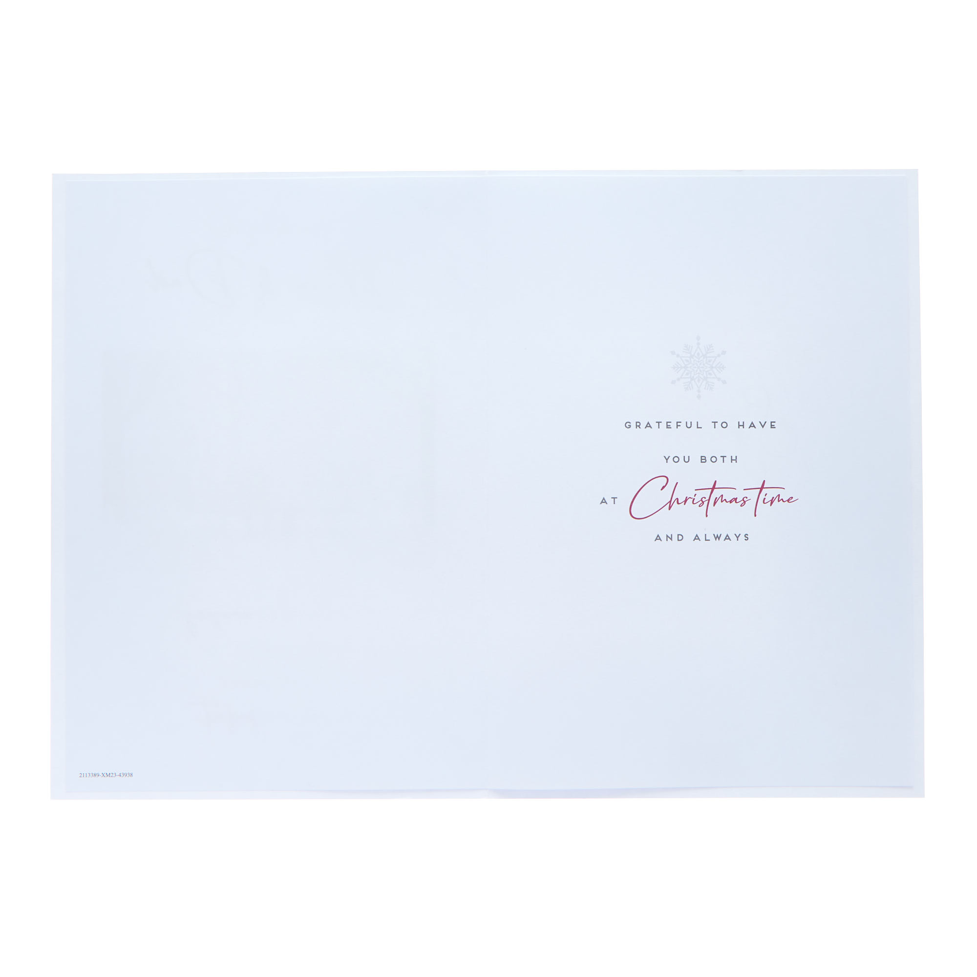 Mum & Dad Black & White Photo Christmas Card