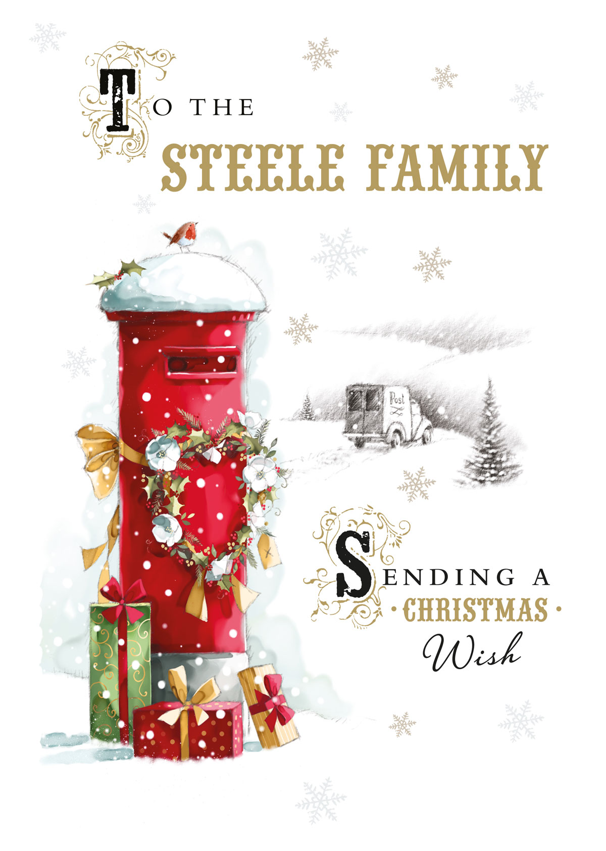 Buy Personalised Christmas Card Snowy Post Box for GBP 1.79 Card