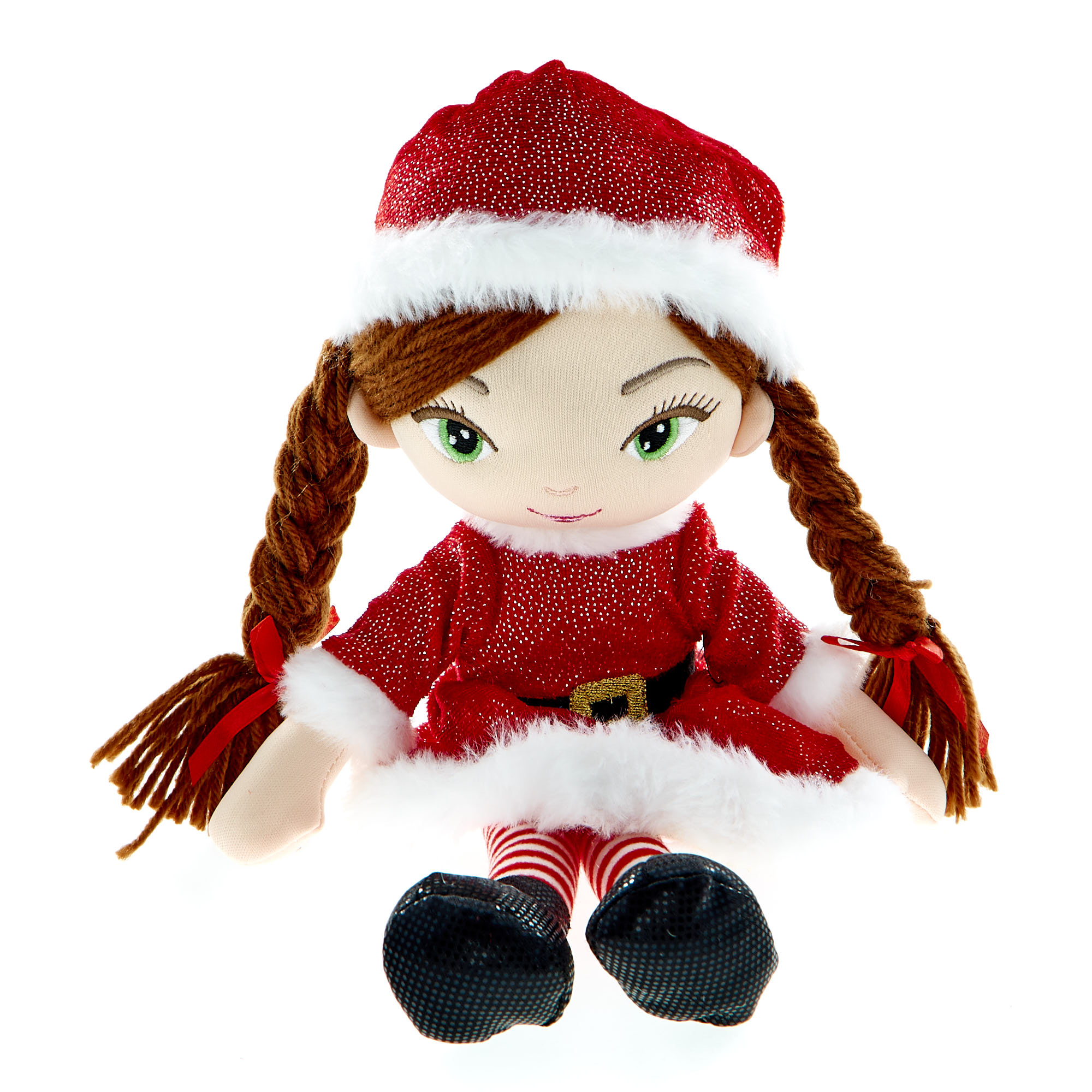 Santa Girl Plush Doll