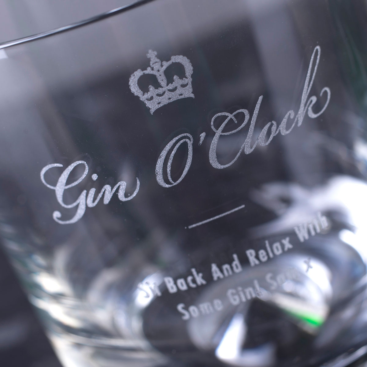 Personalised Stern Gin Glass With Miniature - Gin O'Clock