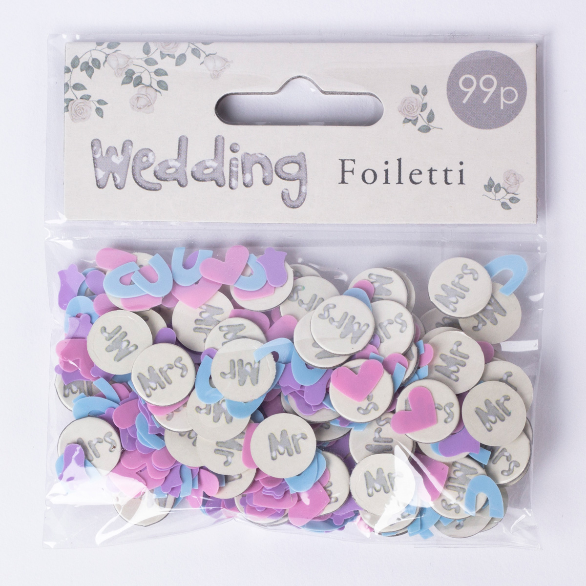 Hugs' Mr and Mrs Wedding Foil Table Confetti