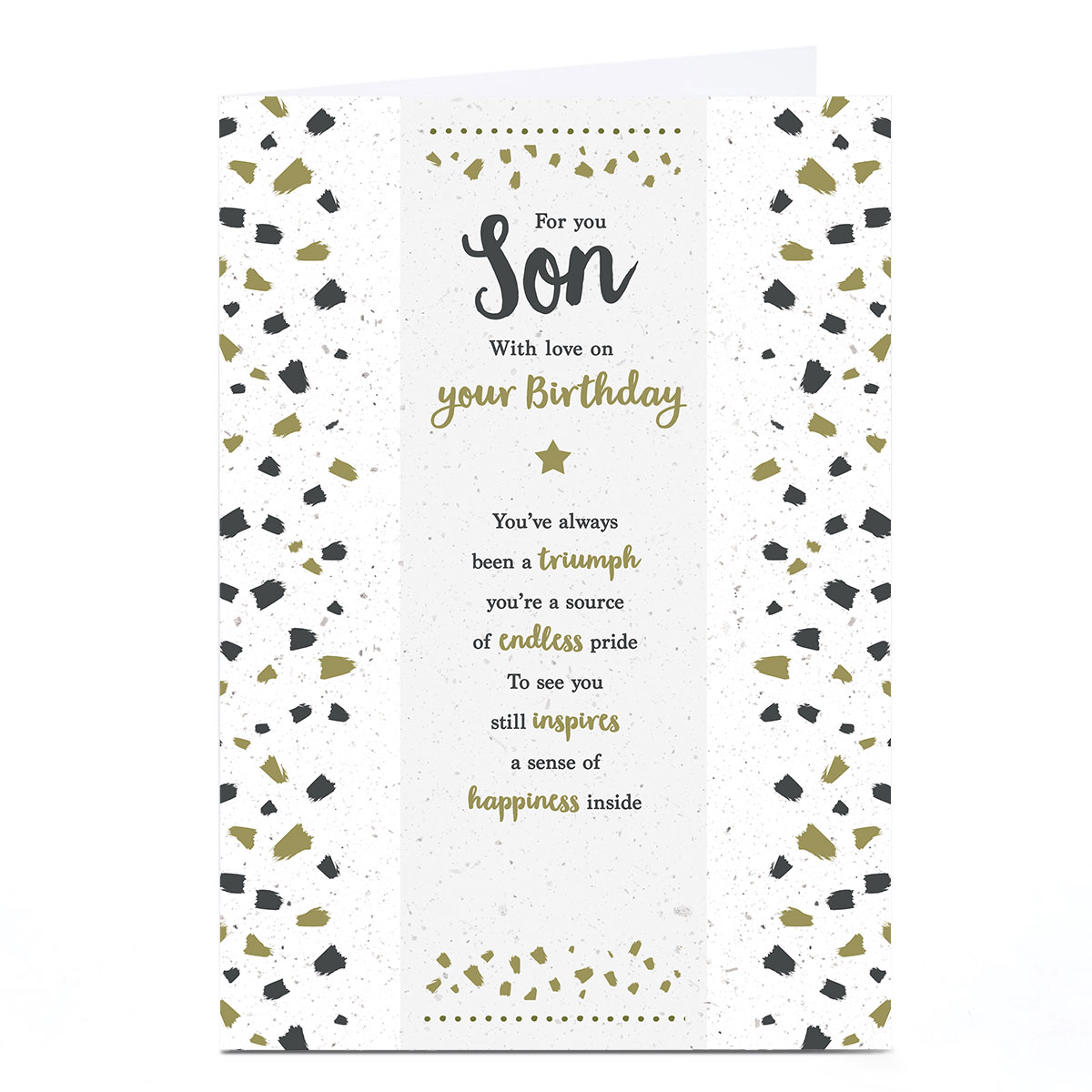 Personalised Birthday Card - Triumph and Pride, Son