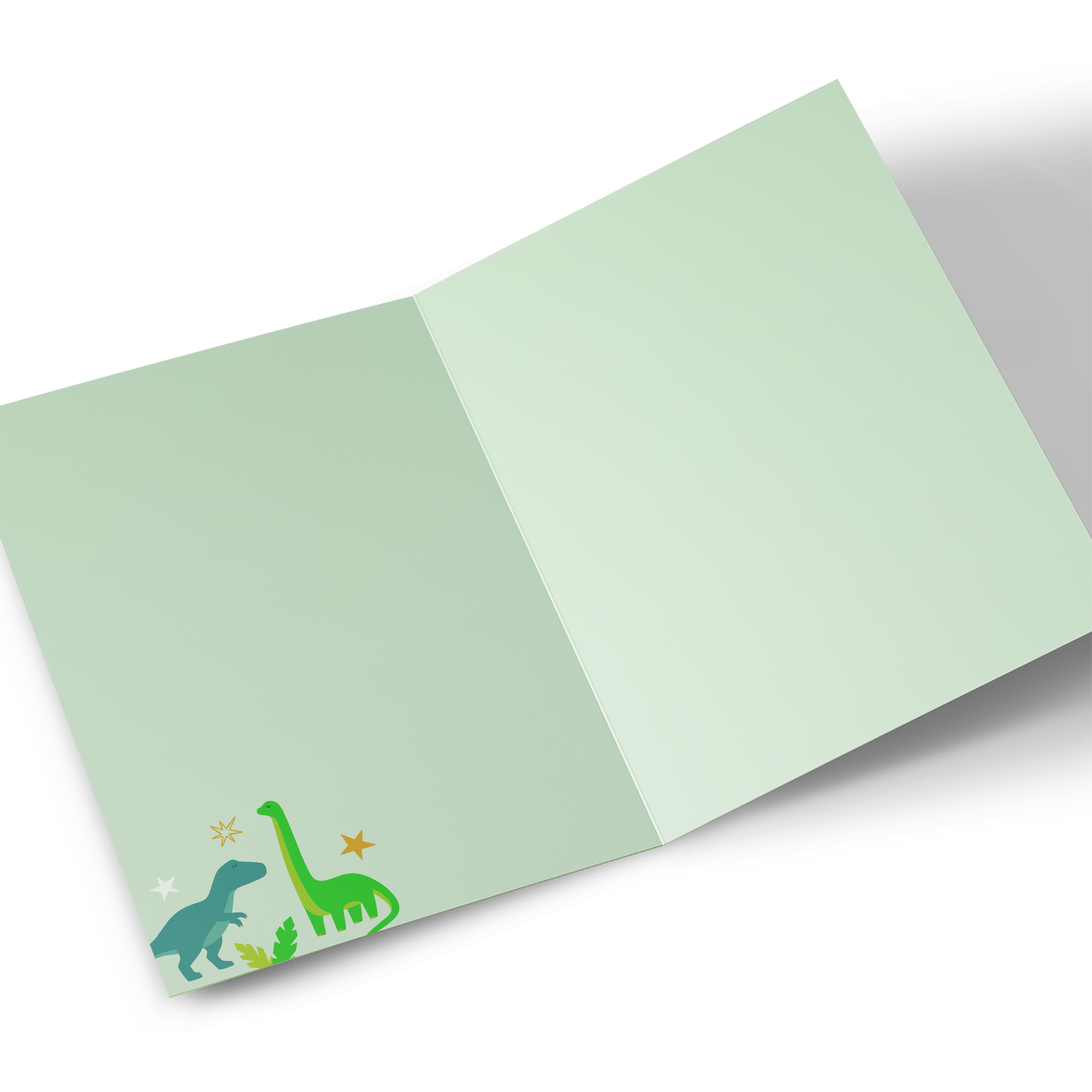 Personalised Birthday Card - Roarsome Green Dinosaurs