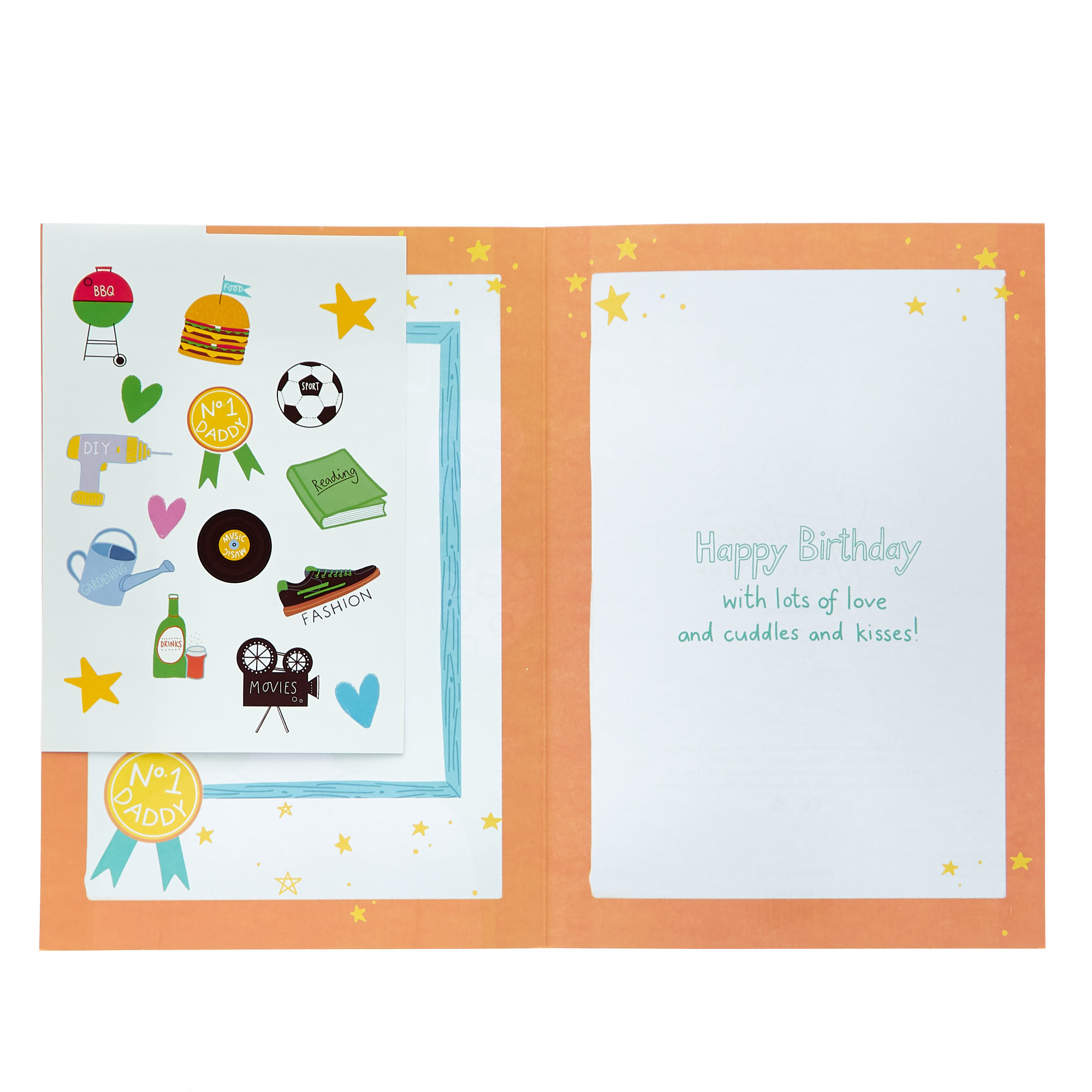 Daddy Colour-In & Sticker Birthday Card