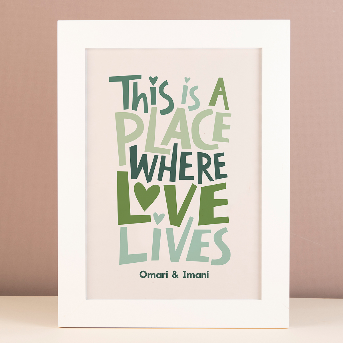 Personalised This Is A Place Where Love Lives Framed Print