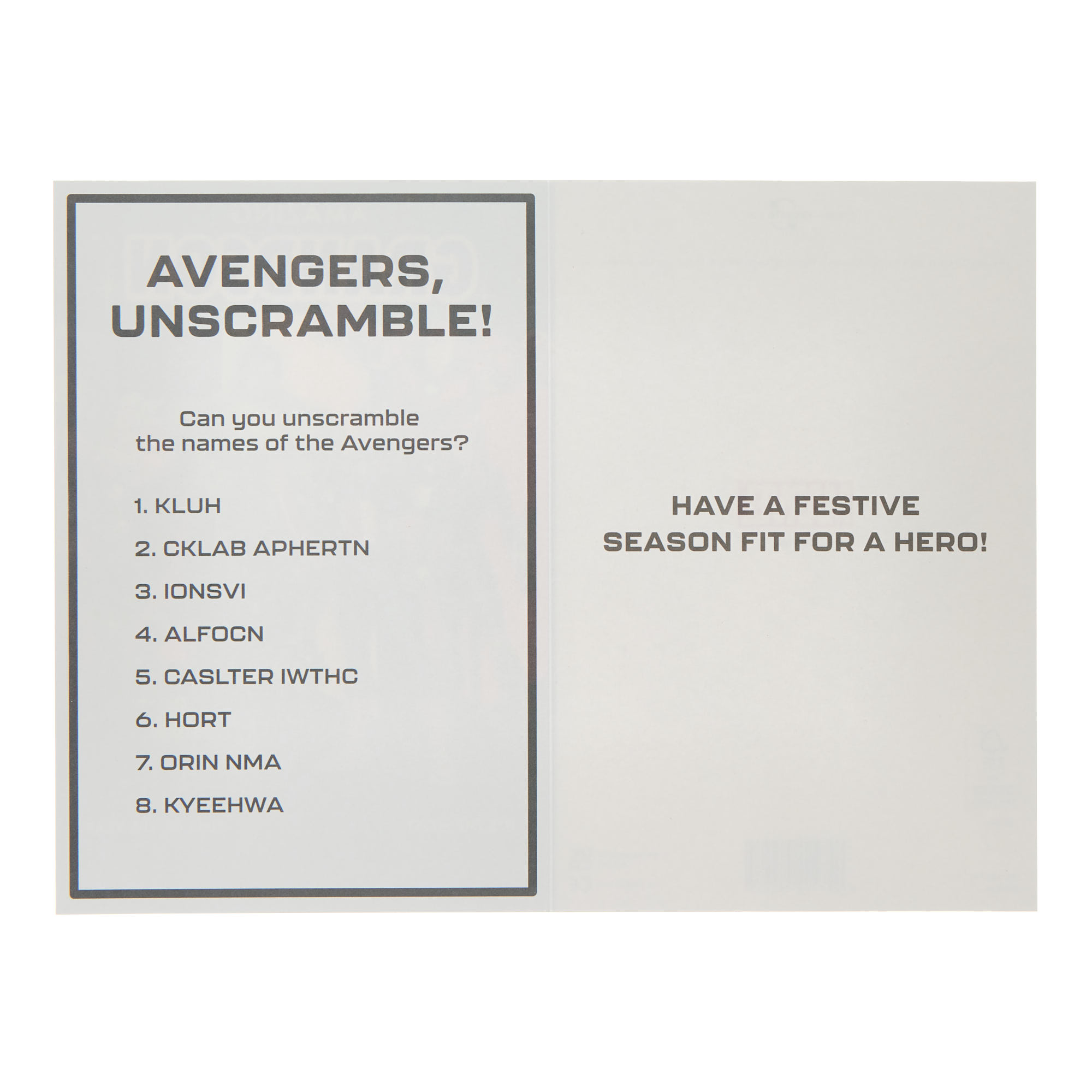 Grandson Avengers Christmas Card
