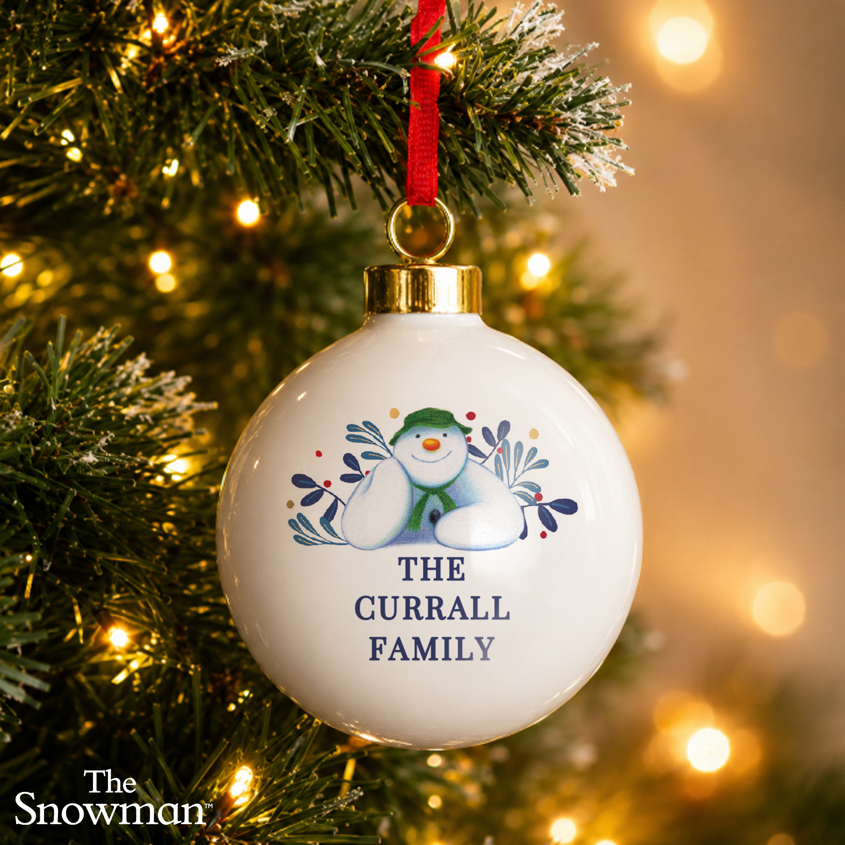 Personalised The Snowman Countdown to Christmas Bauble