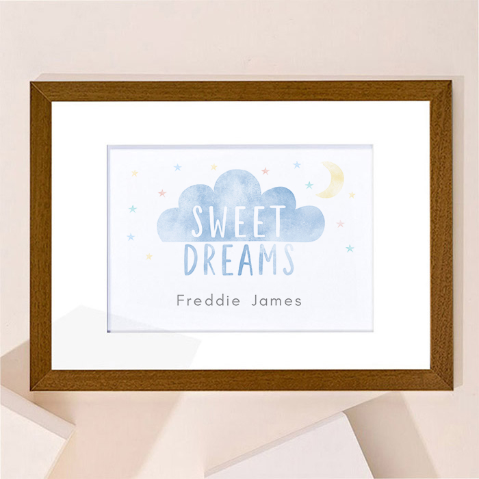 Personalised Sweet Dreams Landscape Framed Print
