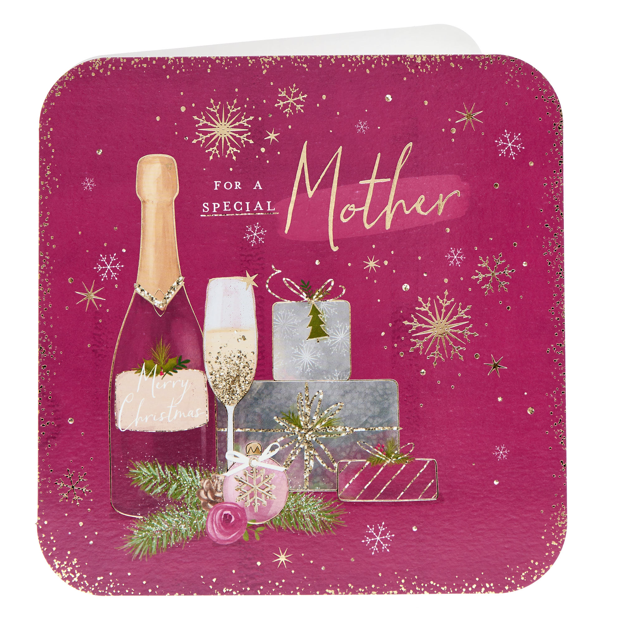 Mother Bottle of Fizz Christmas Card