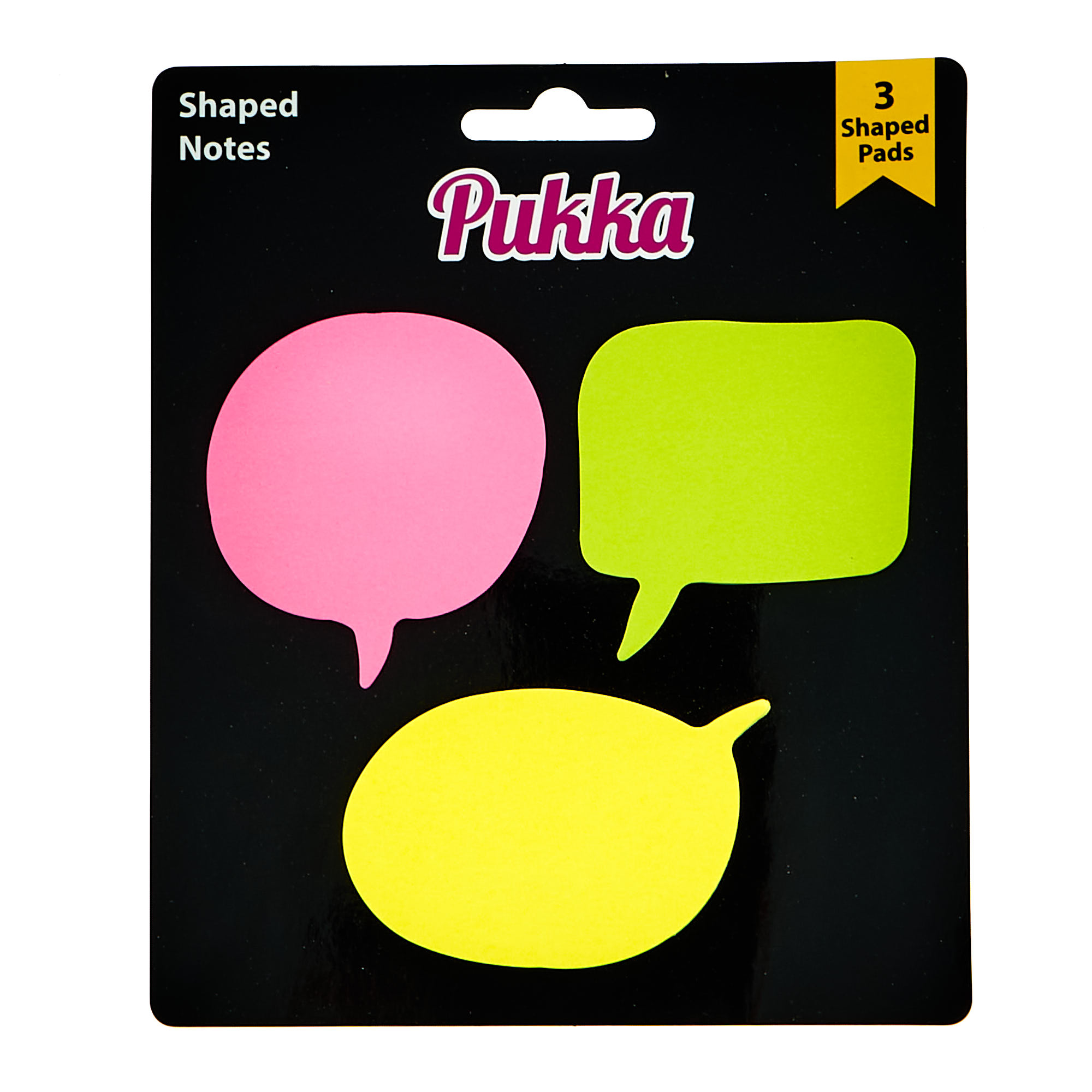 Speech Bubble Shaped Pukka Sticky Notes - 3 Designs