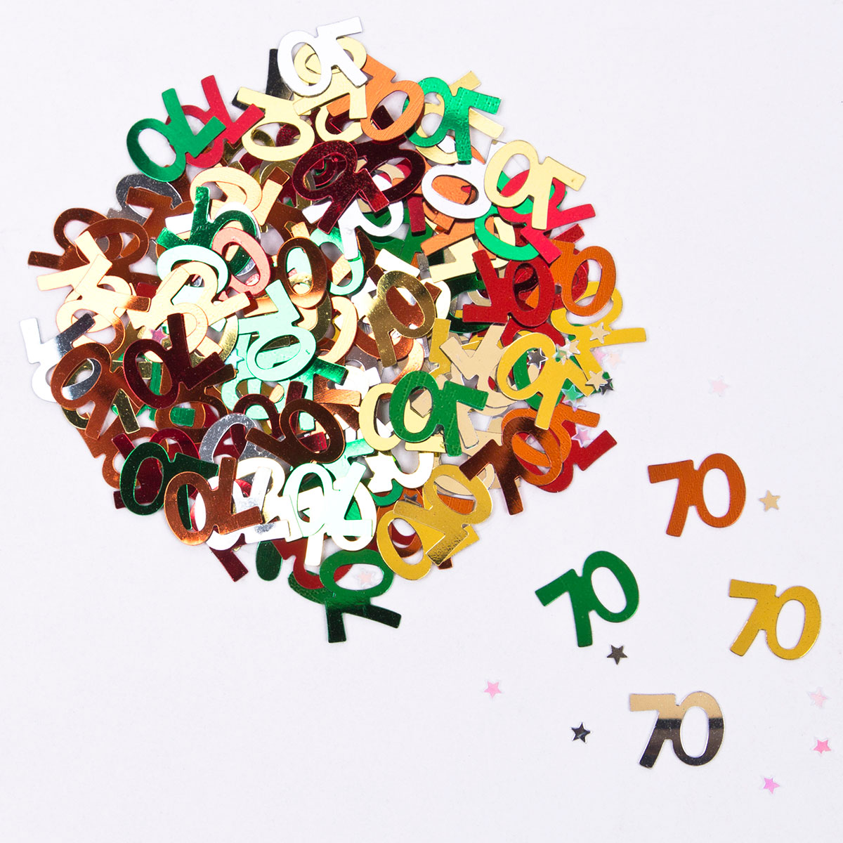 Multicoloured Age 70 Foil Table Confetti