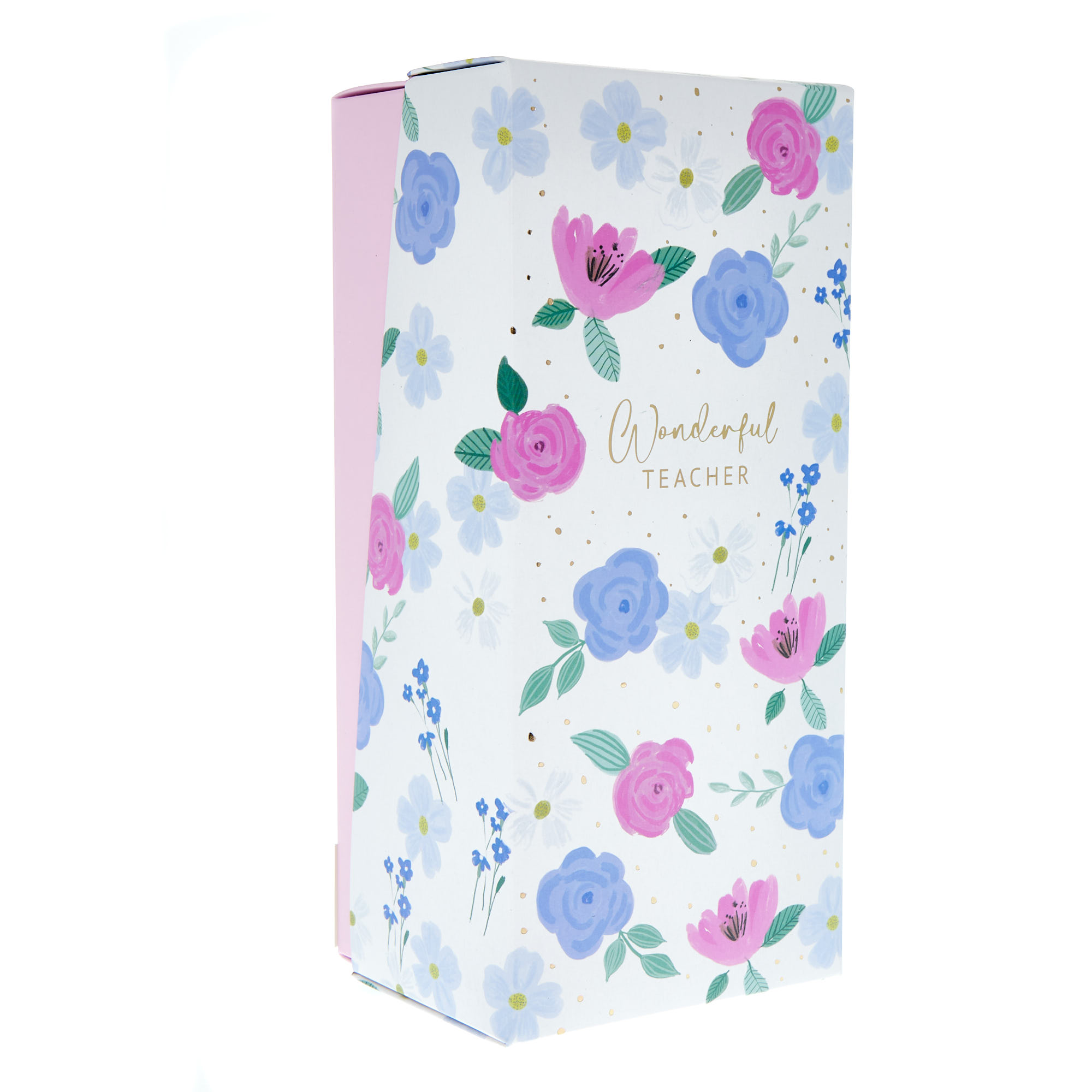 Wonderful Teacher Floral Wine Glass