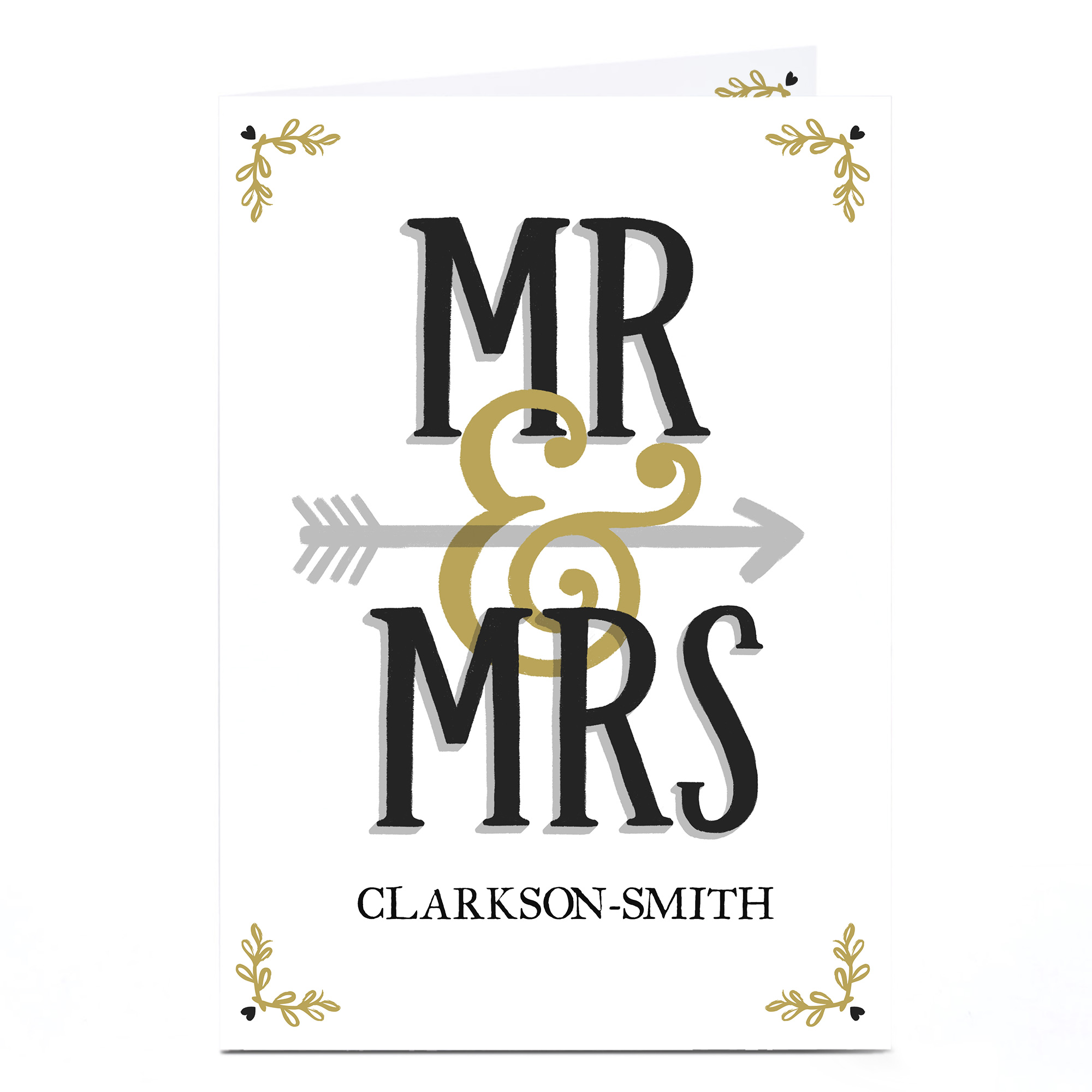 Personalised Wedding Card - Mr & Mrs