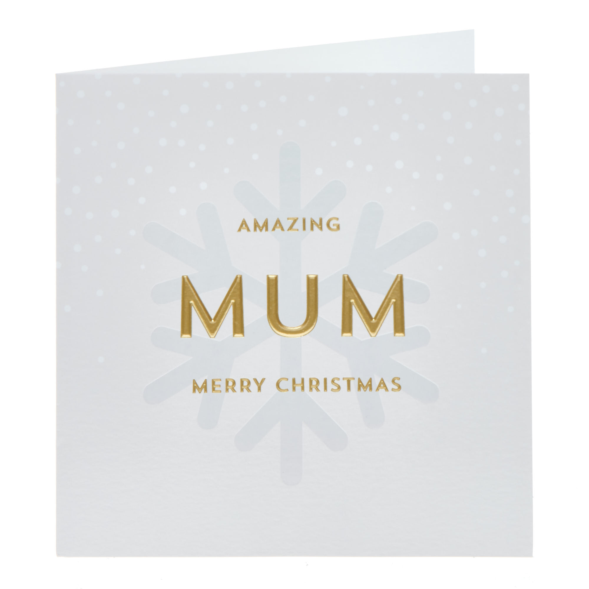 Mum Modern Snowflake Christmas Card