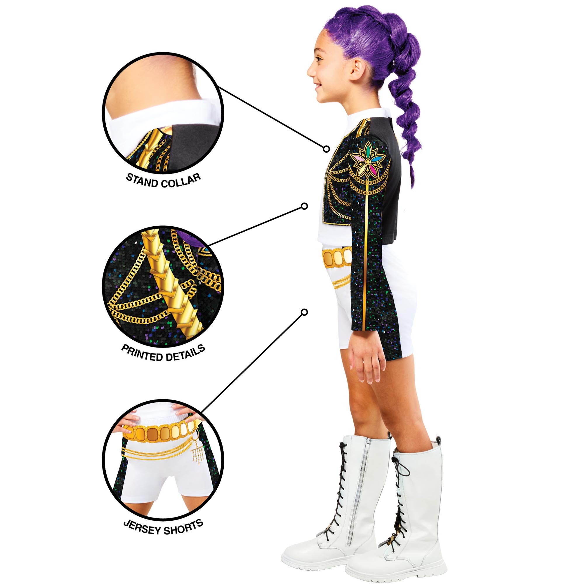 KPop Demon Hunters Rumi Golden Classic Children's Fancy Dress Costume 