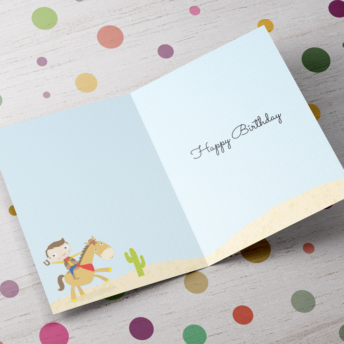 Personalised Any Age Birthday Card - Cowboys & Indians