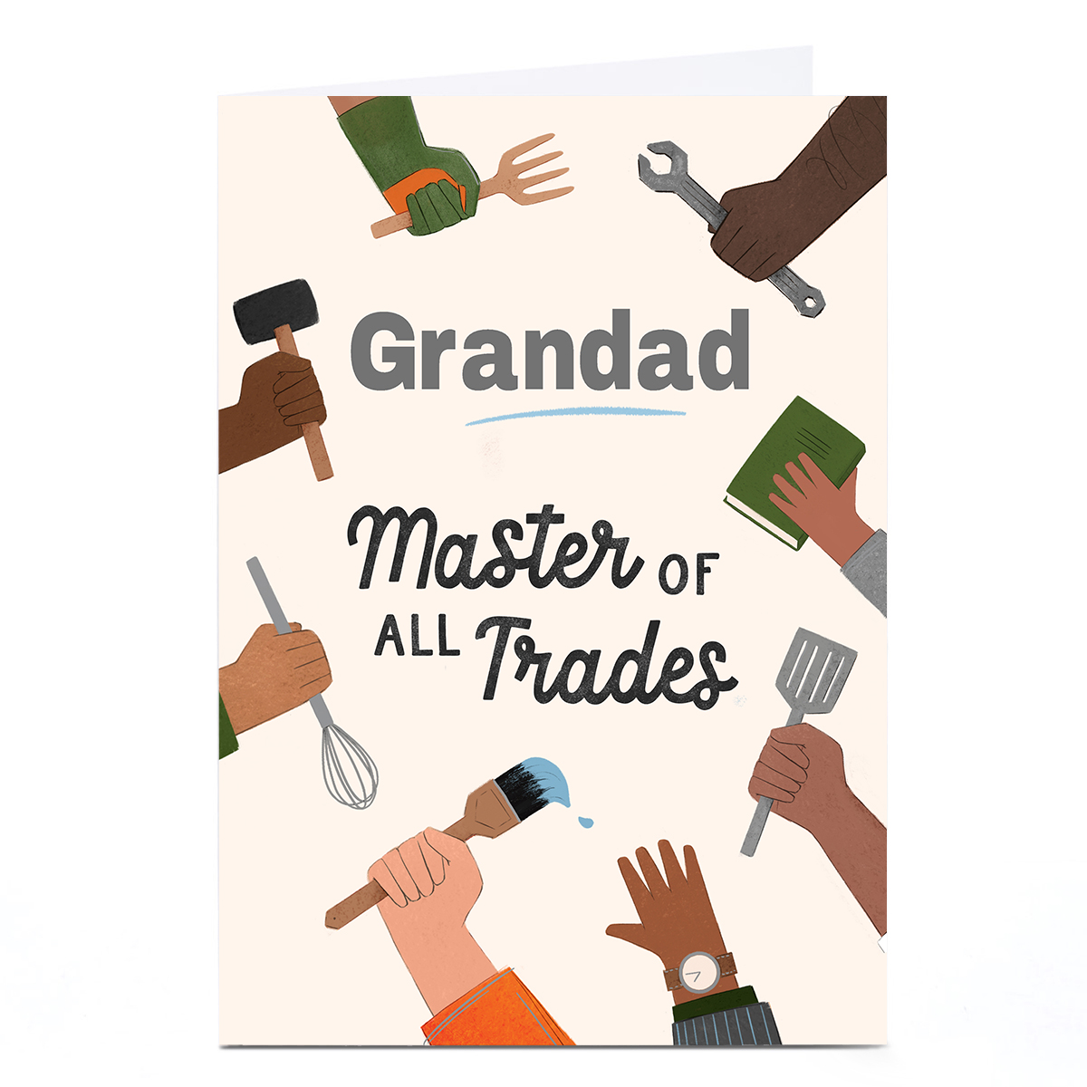 Personalised Father's Day Card - Master of Trades, Grandad