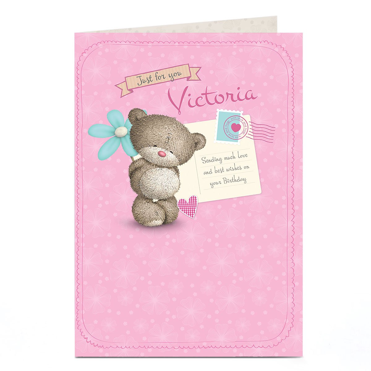 Personalised Hugs Bear Birthday Card - Best Wishes