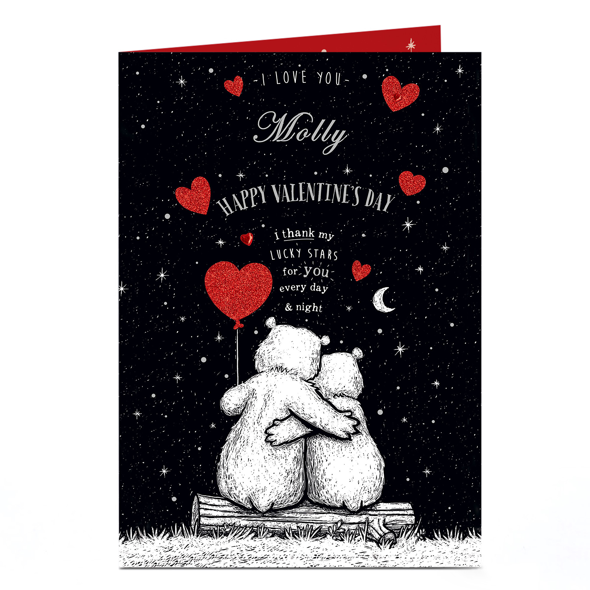 Personalised Valentine's Card - Lucky Stars