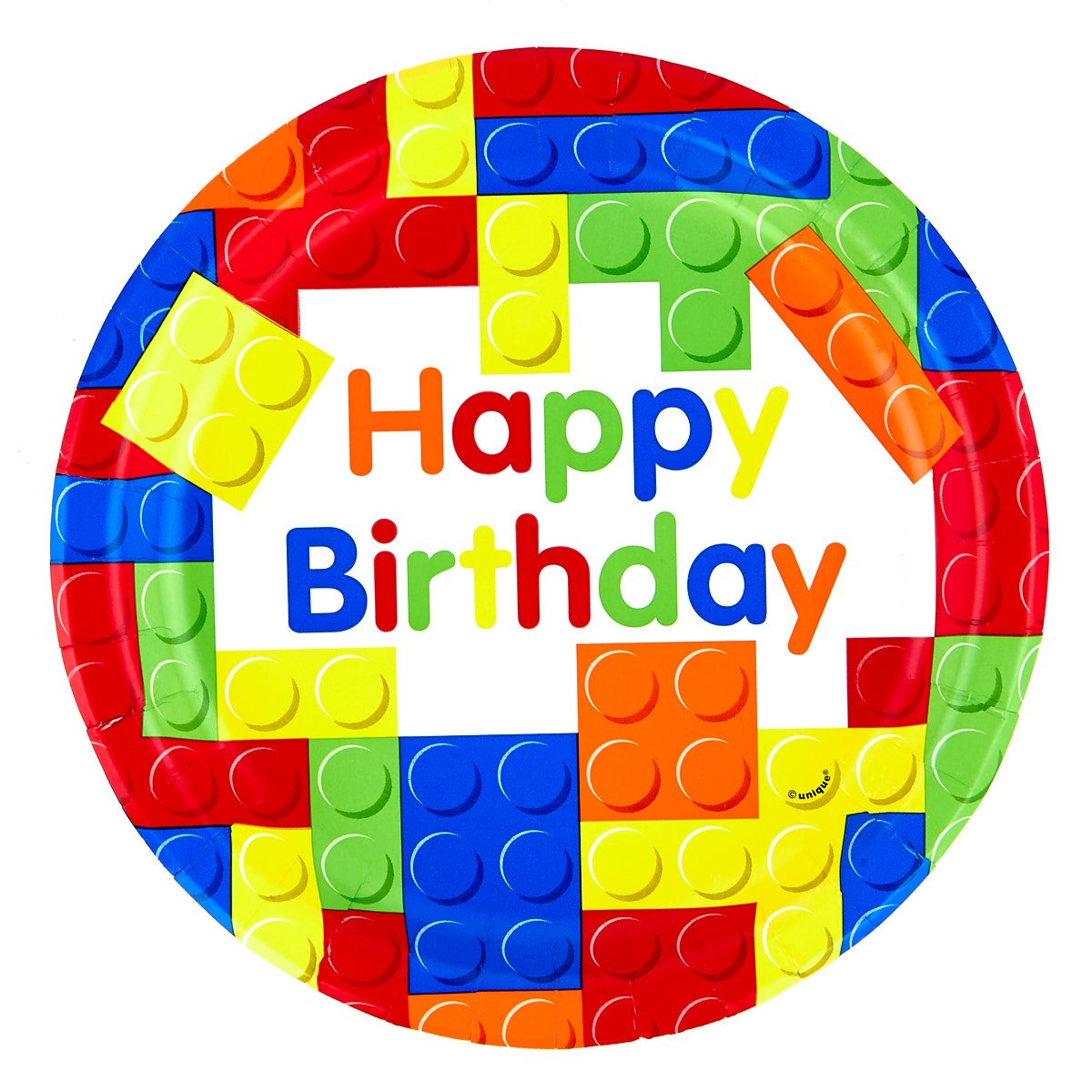 Birthday Building Blocks Party Tableware & Decoration Bundle - 16 Guests