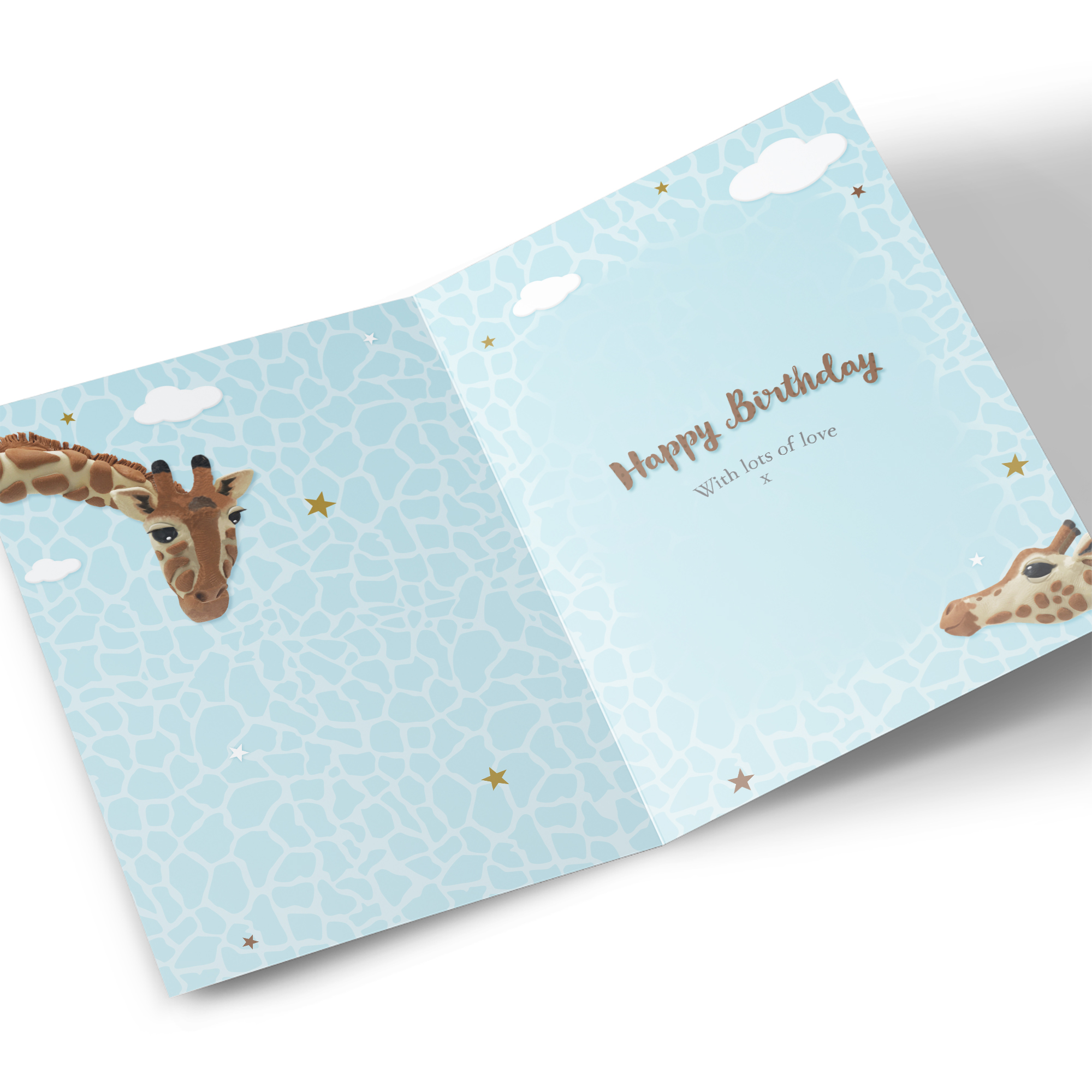Birthday Card - I'll Always Look Up To You Giraffes, Daddy