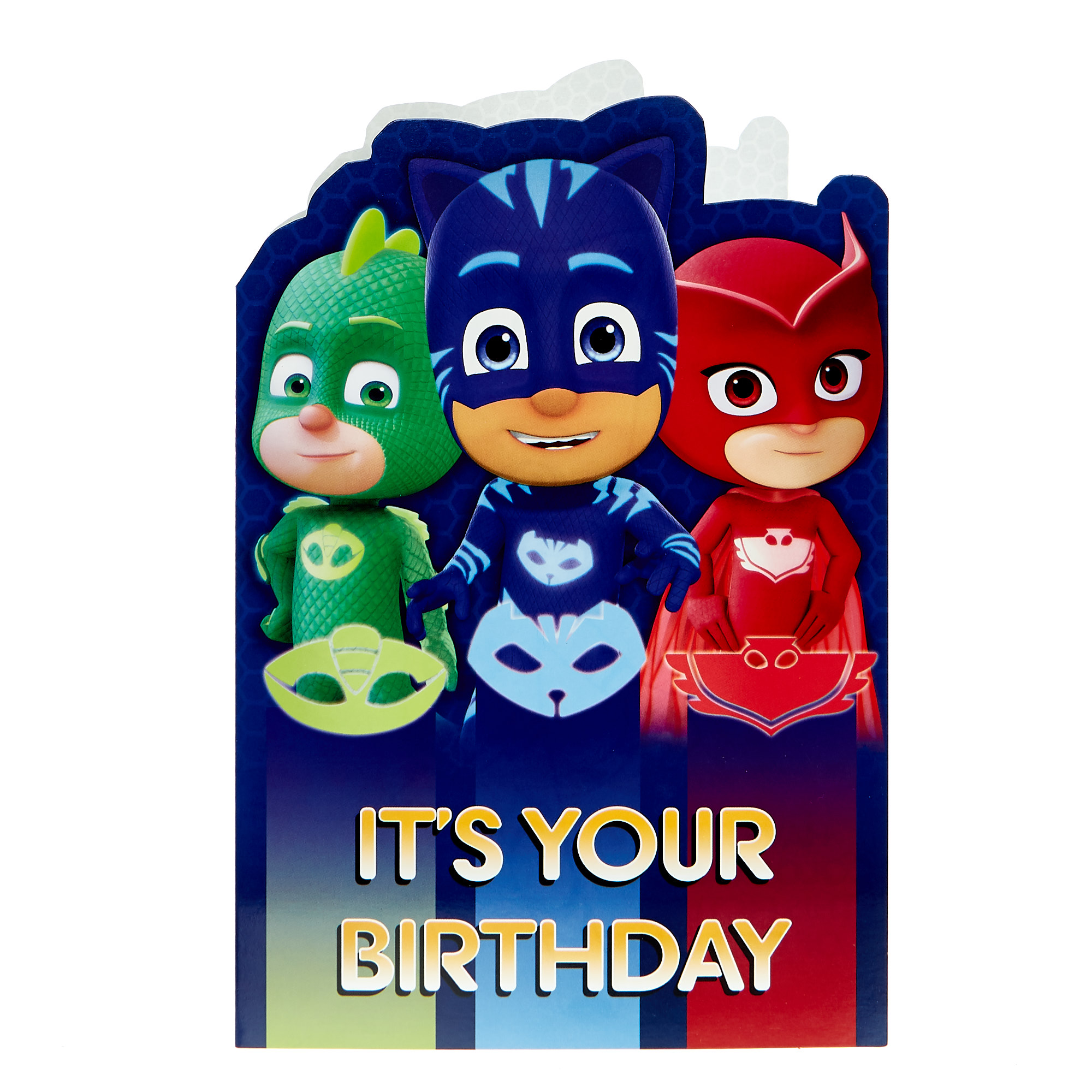 PJ Masks Birthday Card - Colour Me In!