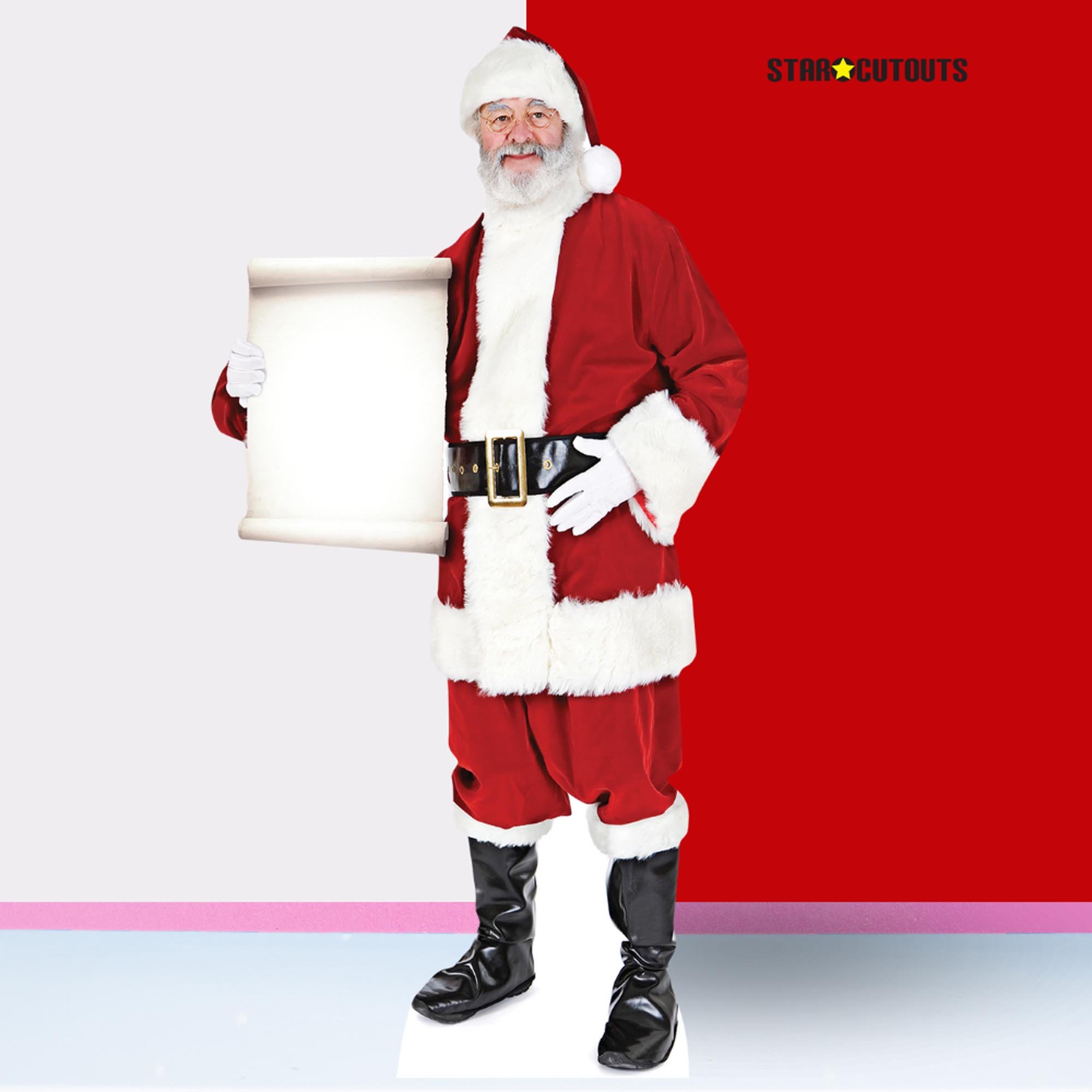 Santa & Small Sign Cardboard Cutout