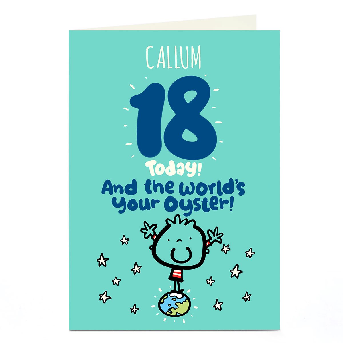 Personalised Fruitloops 18th Birthday Card - The World's Your Oyster!