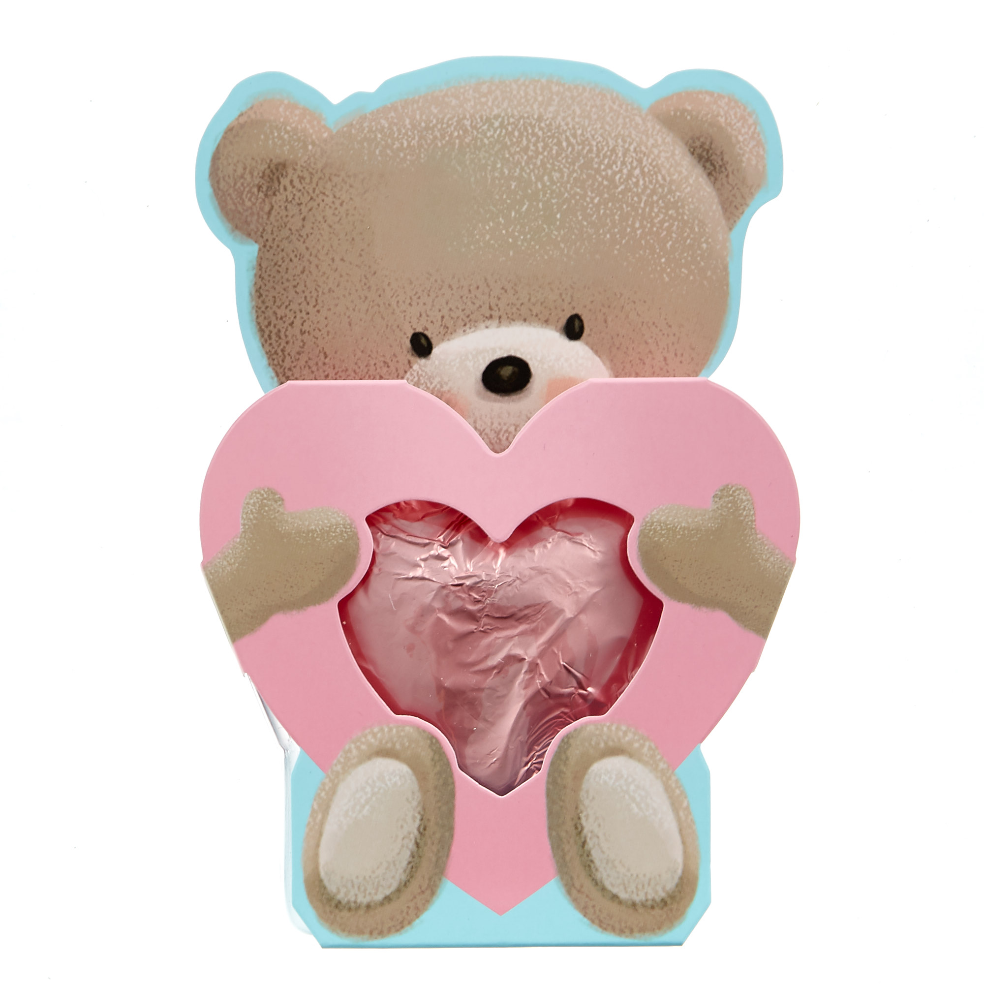 Hugs Bear Solid Milk Chocolate Heart