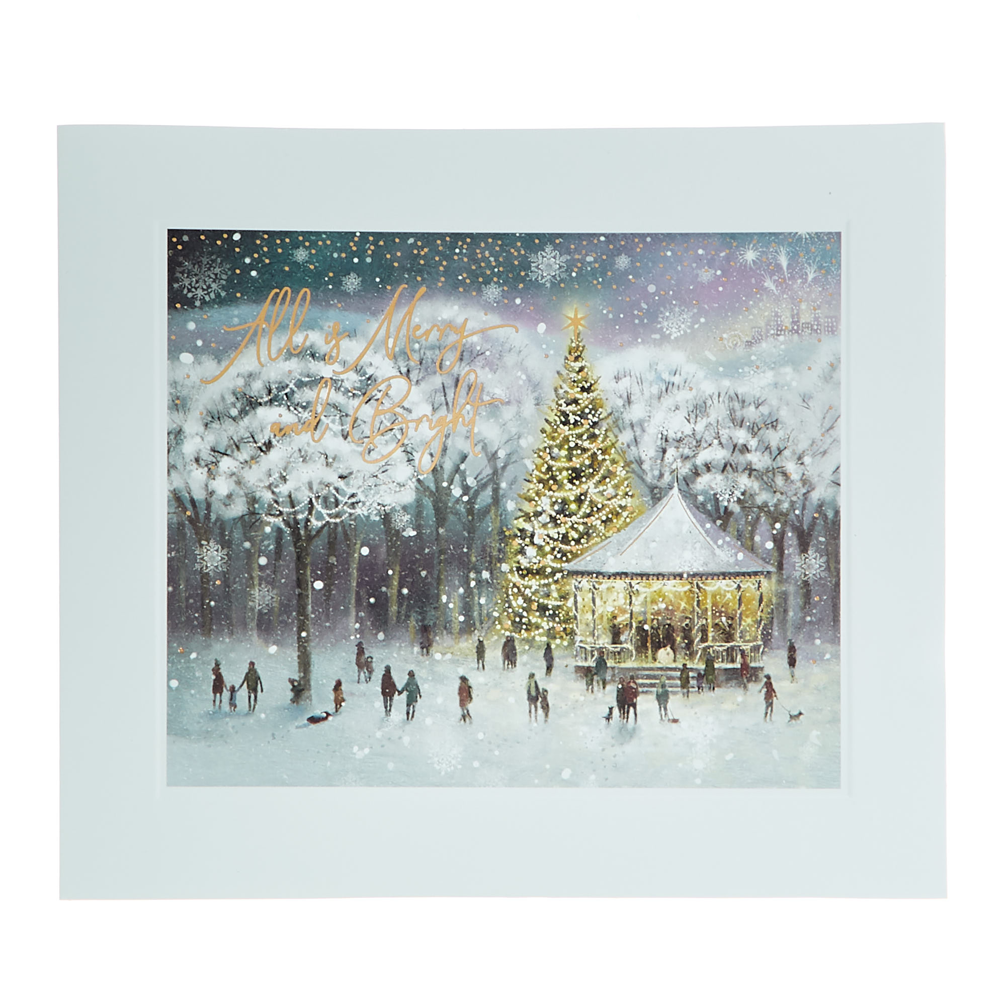 10 Premium Charity Boxed Christmas Cards - Market Scene (2 Designs)