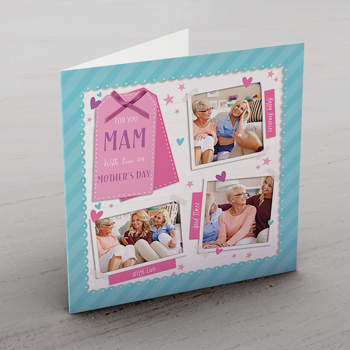Multi Photo Card - Mam's Pink Polaroids