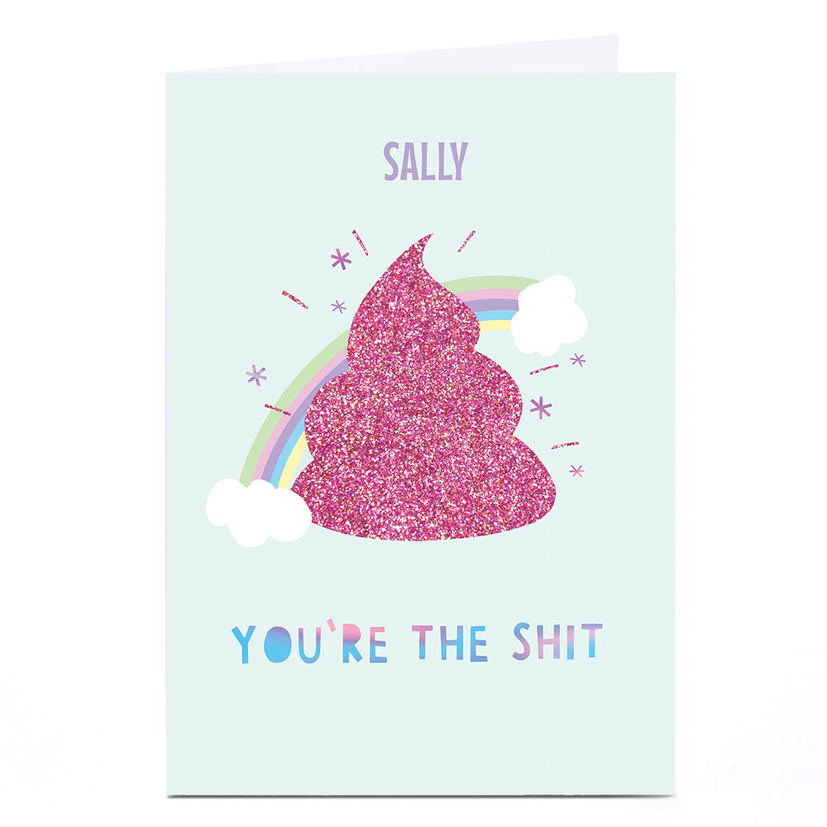 Whale & Bird Personalised Card - You're The Sh*t 