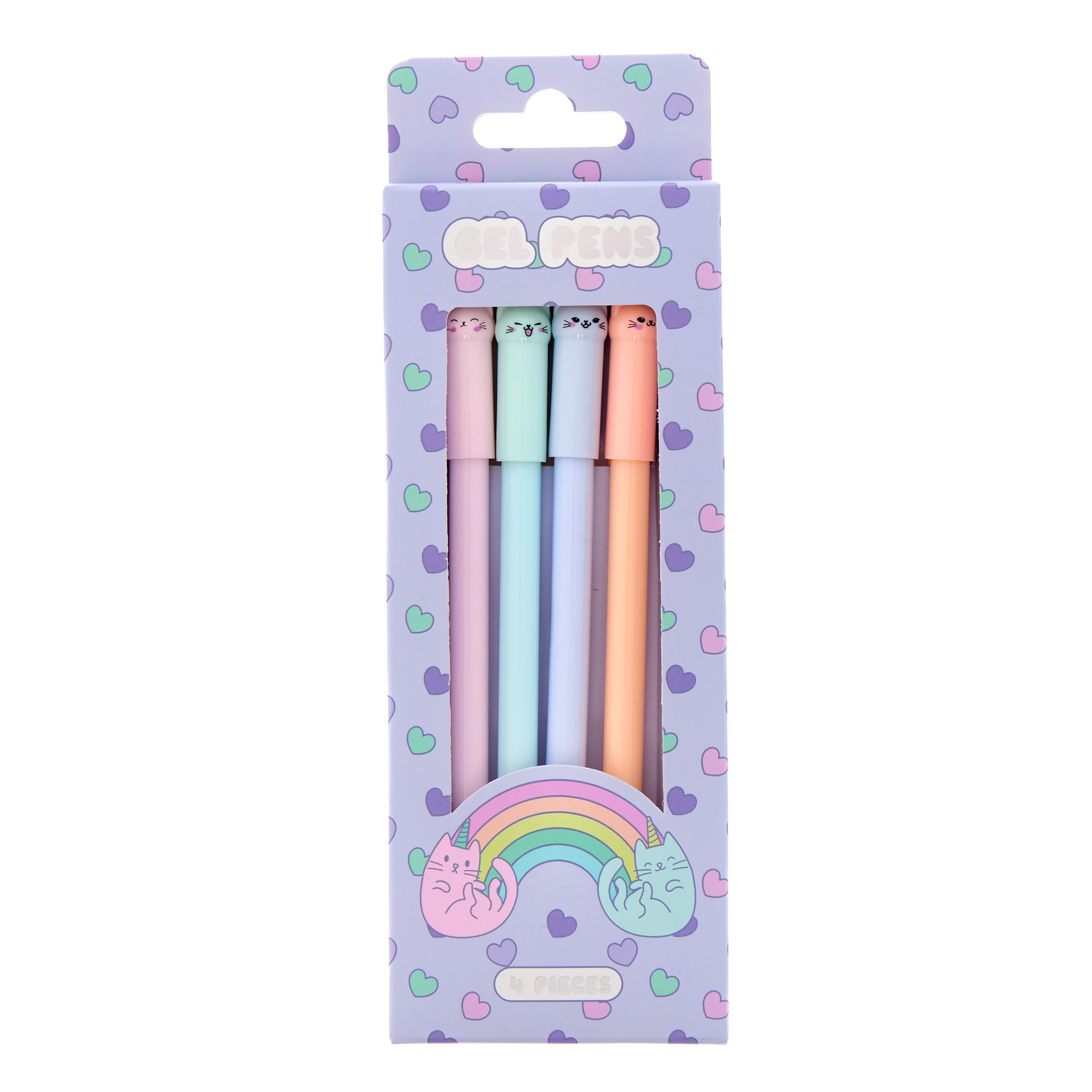 Cat Gel Pens - Pack of 4