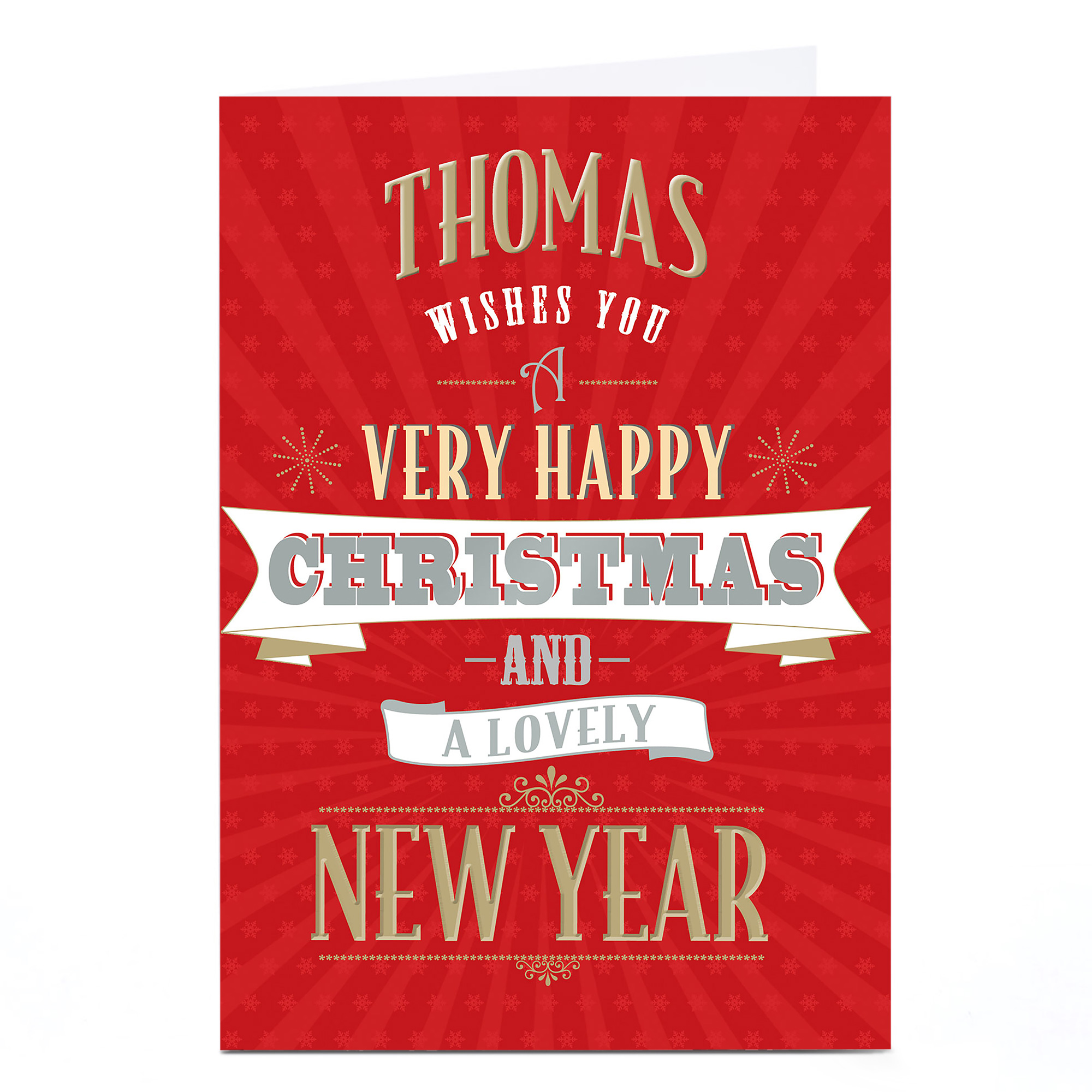 Personalised Christmas Card - Lovely New Year