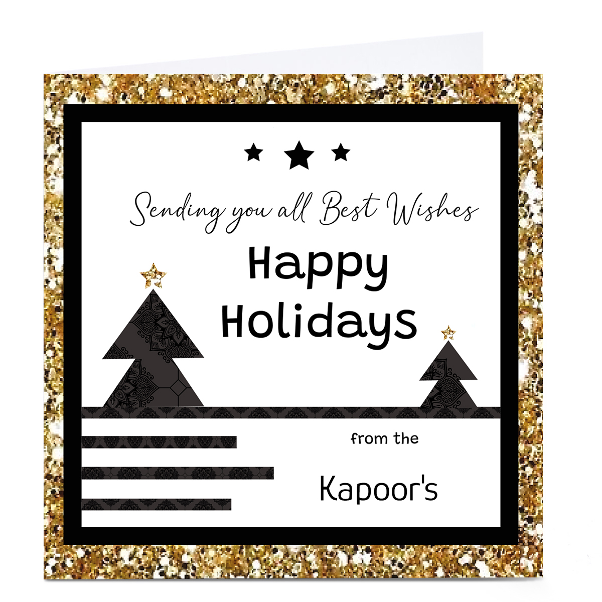 Personalised Roshah Designs Christmas Card - Best Wishes 