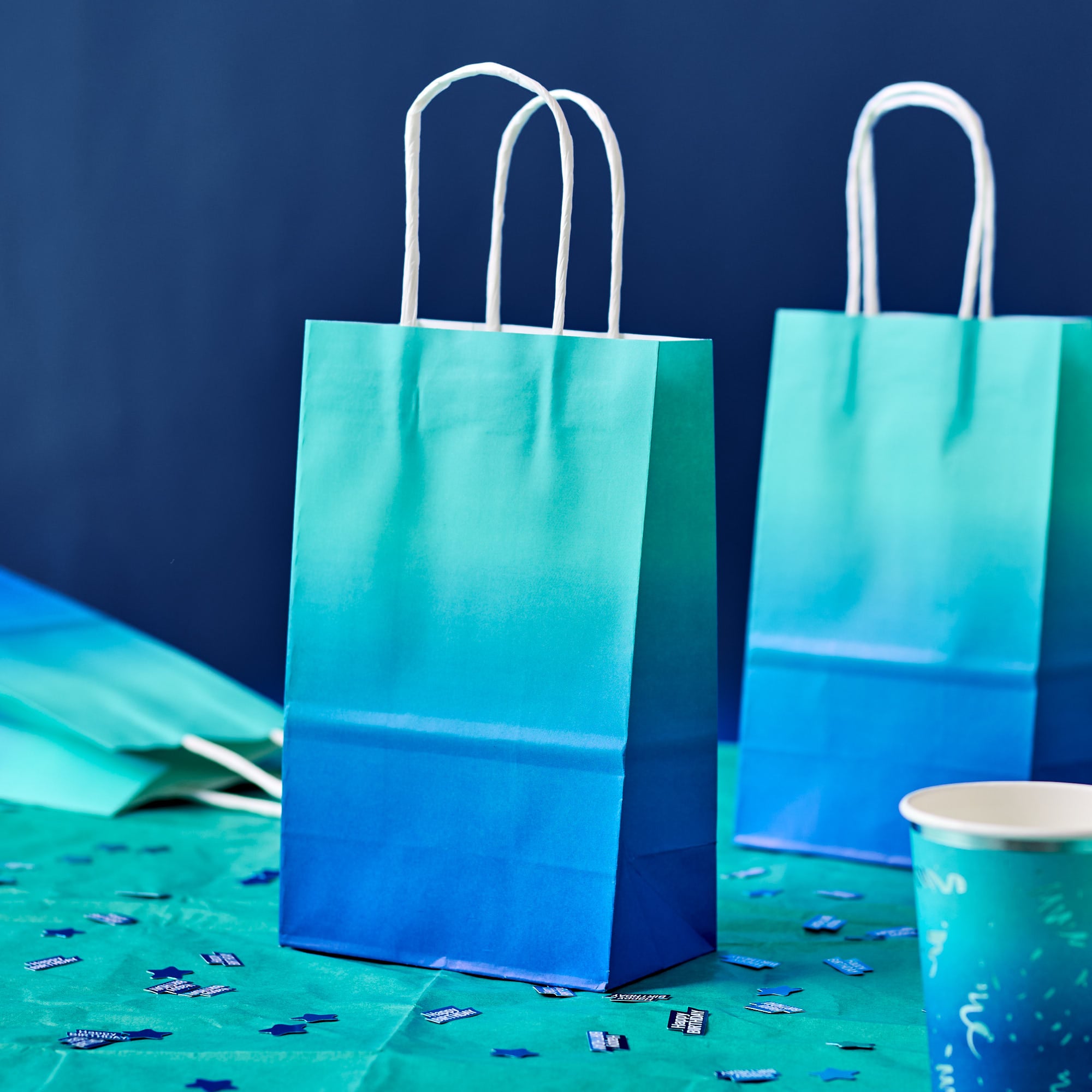 Blue Ombre Party Bags - Pack of 10